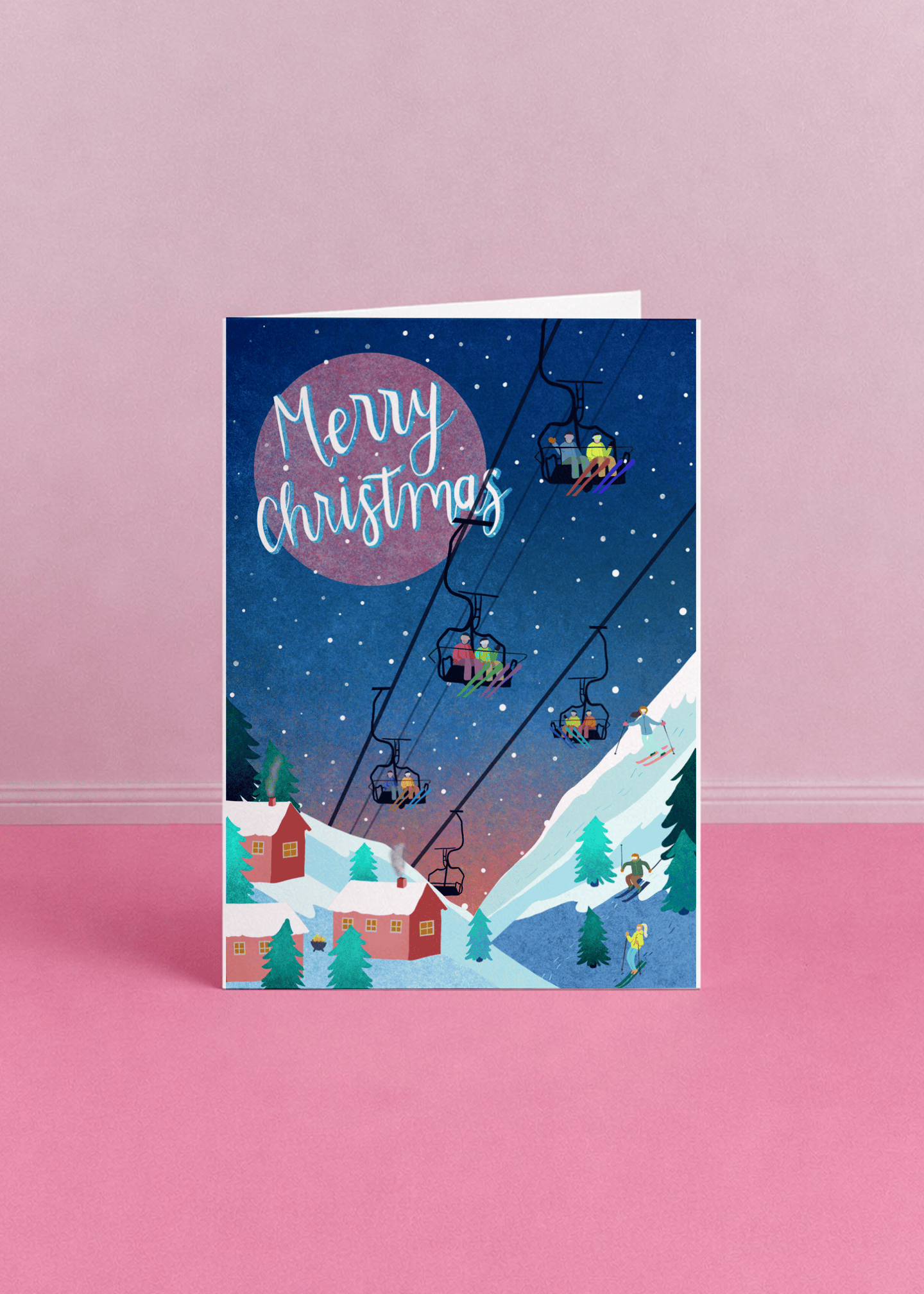 Ski Lift Merry Christmas mockup 5