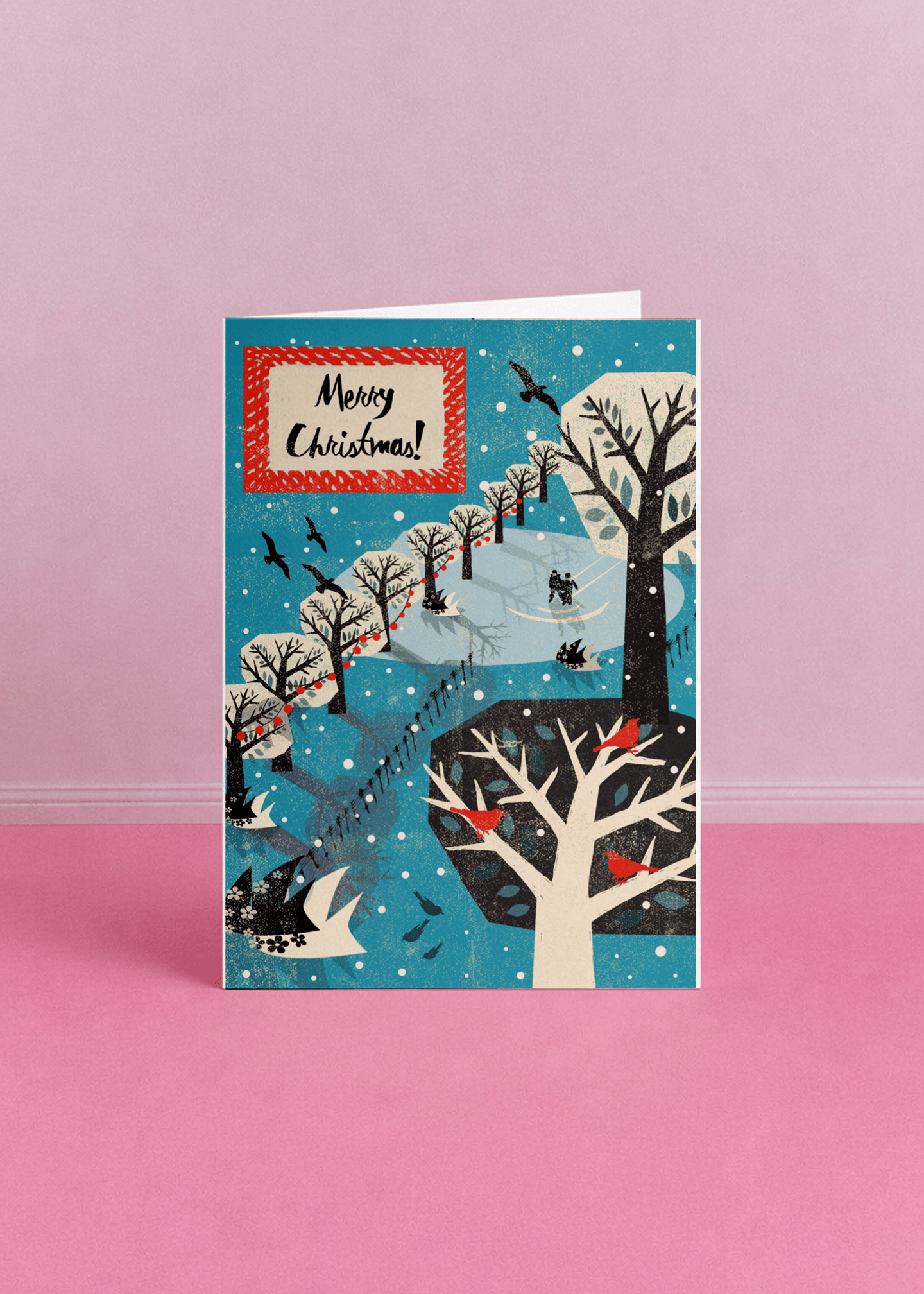 Merry Christmas - Winter Park Scene mockup 5
