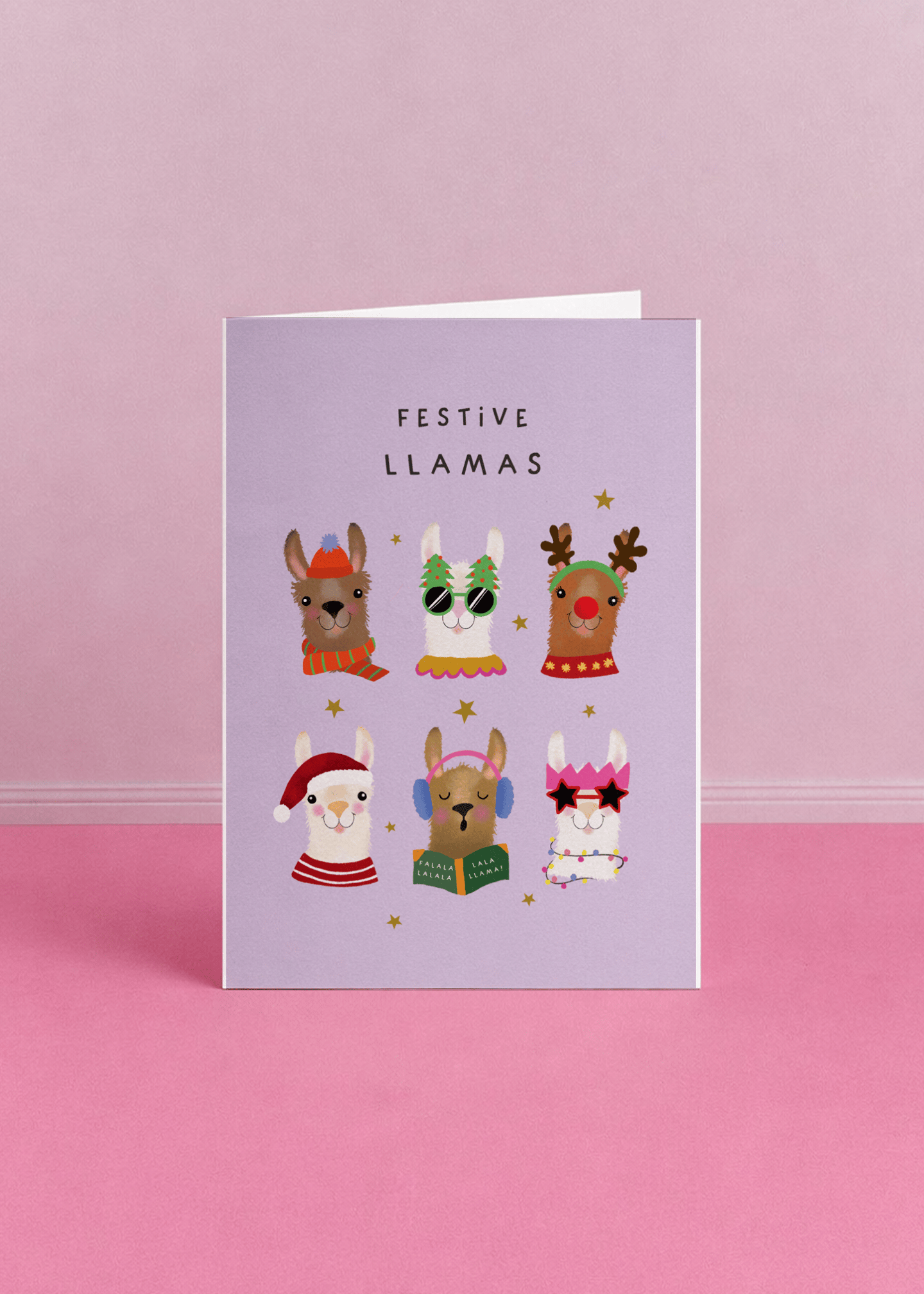 Festive Llamas mockup 4
