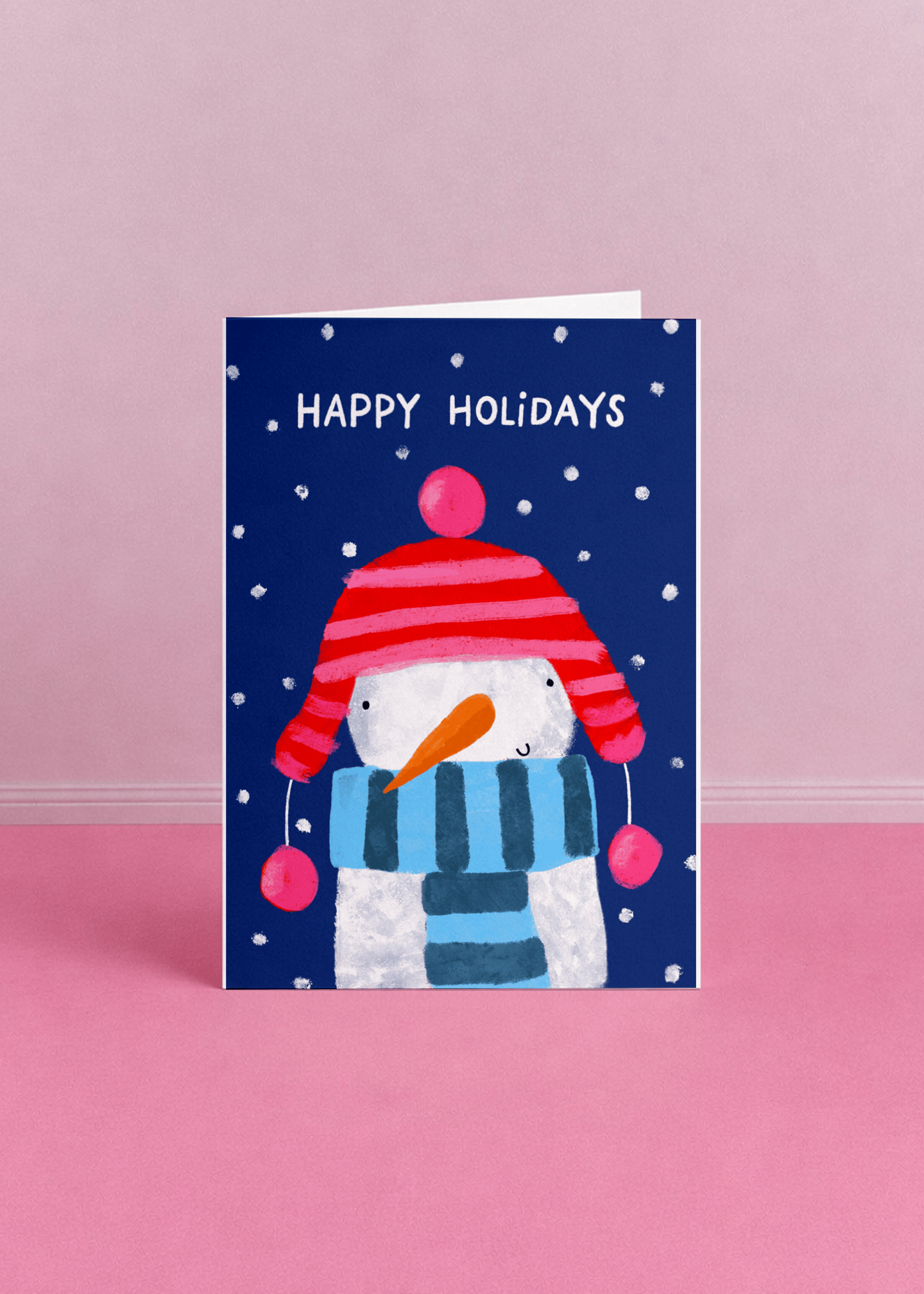 Happy Holidays Snowman mockup 4