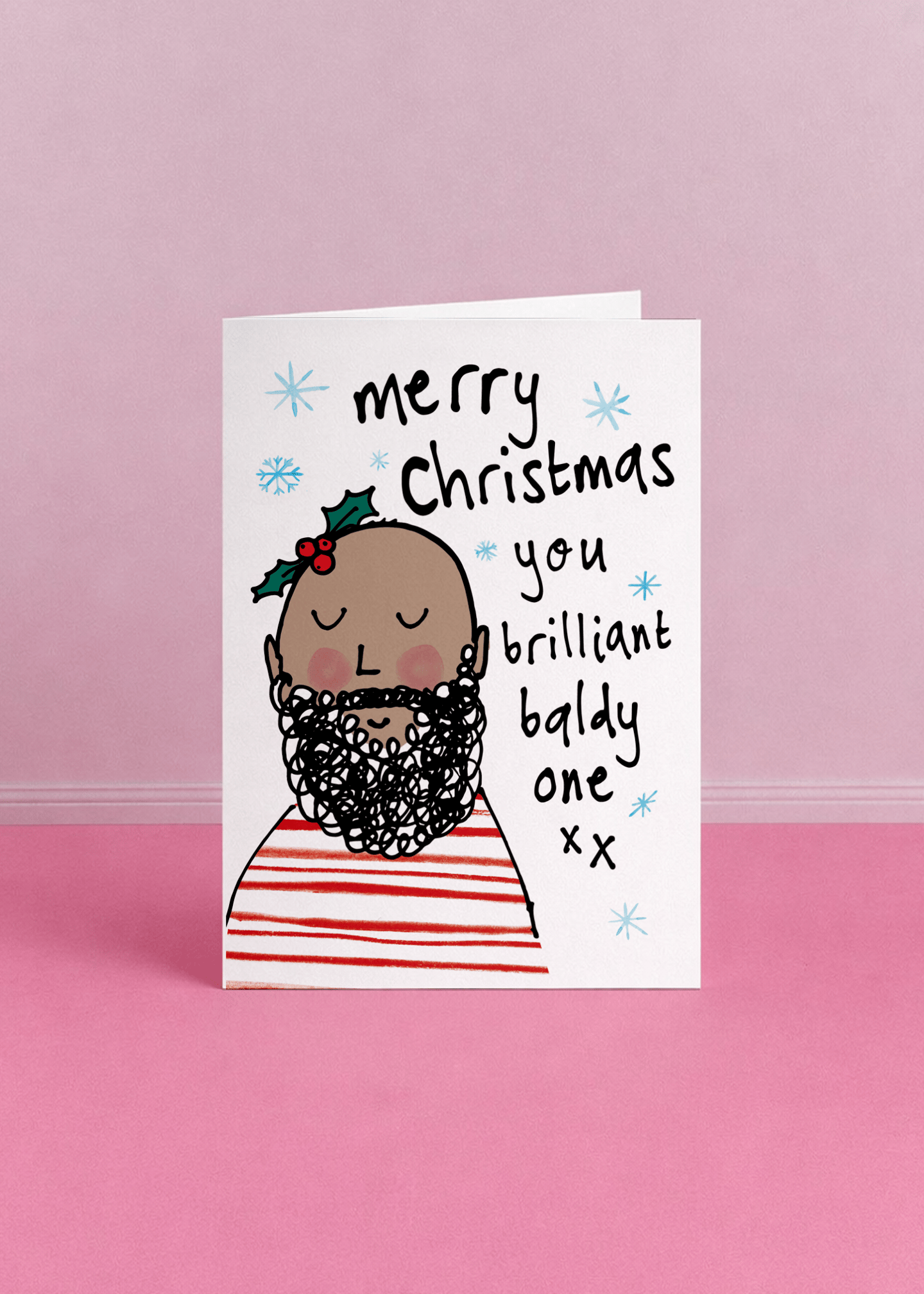 Merry Christmas You Brilliant Baldy One (Version 2) mockup 4