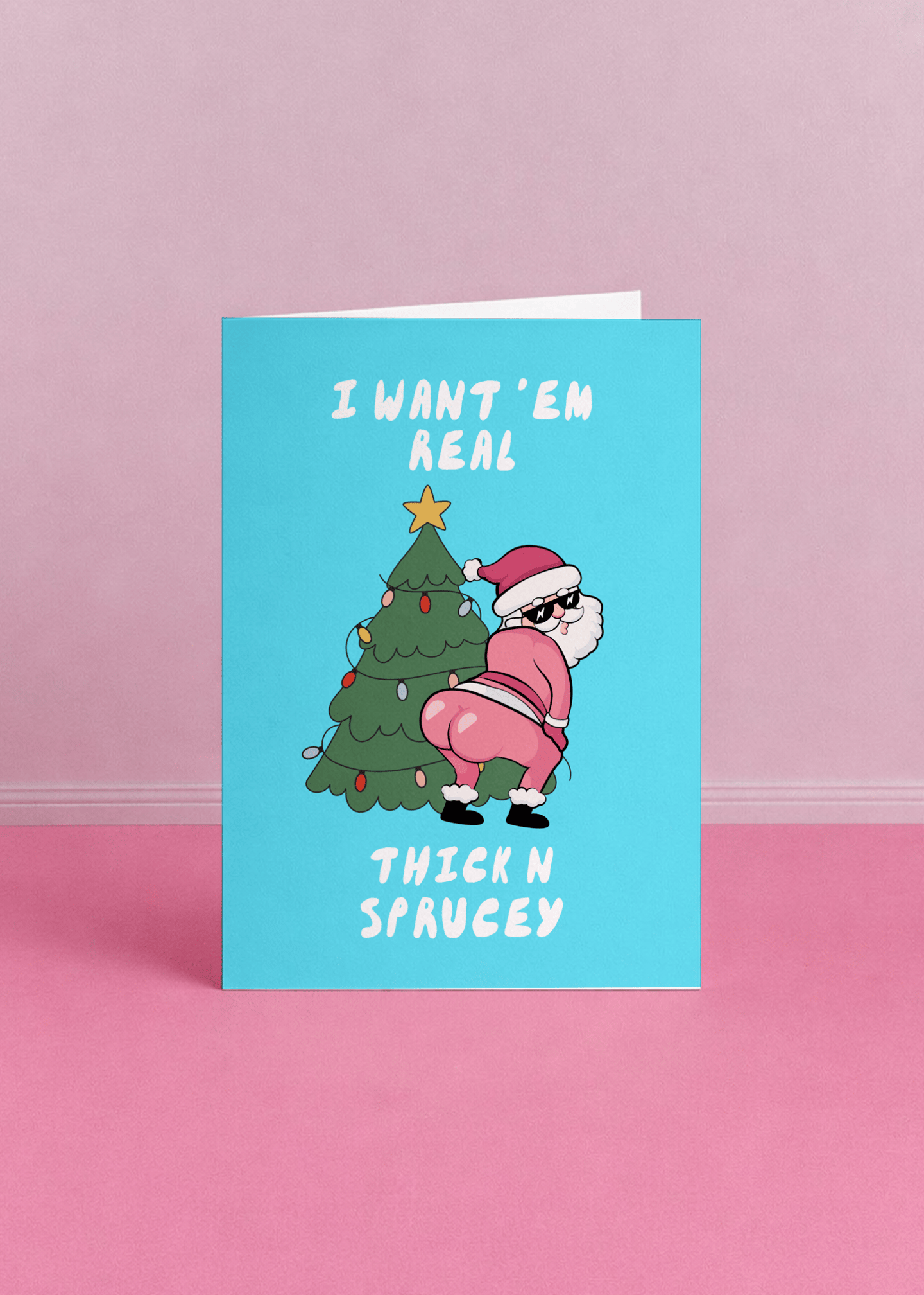 Thick n Sprucey Santa Card mockup 5