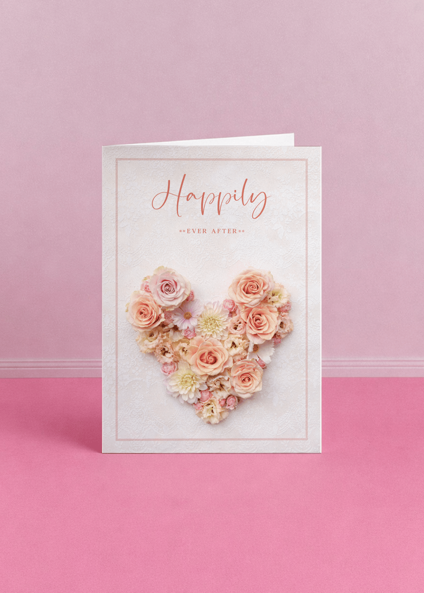 Happily Ever After Floral Card mockup 5