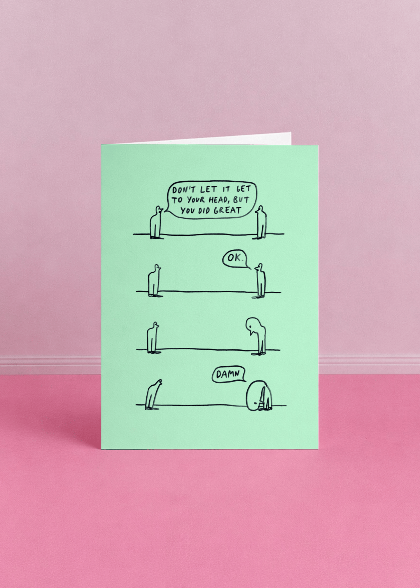 Don't Let It Get to Your Head Card mockup 5