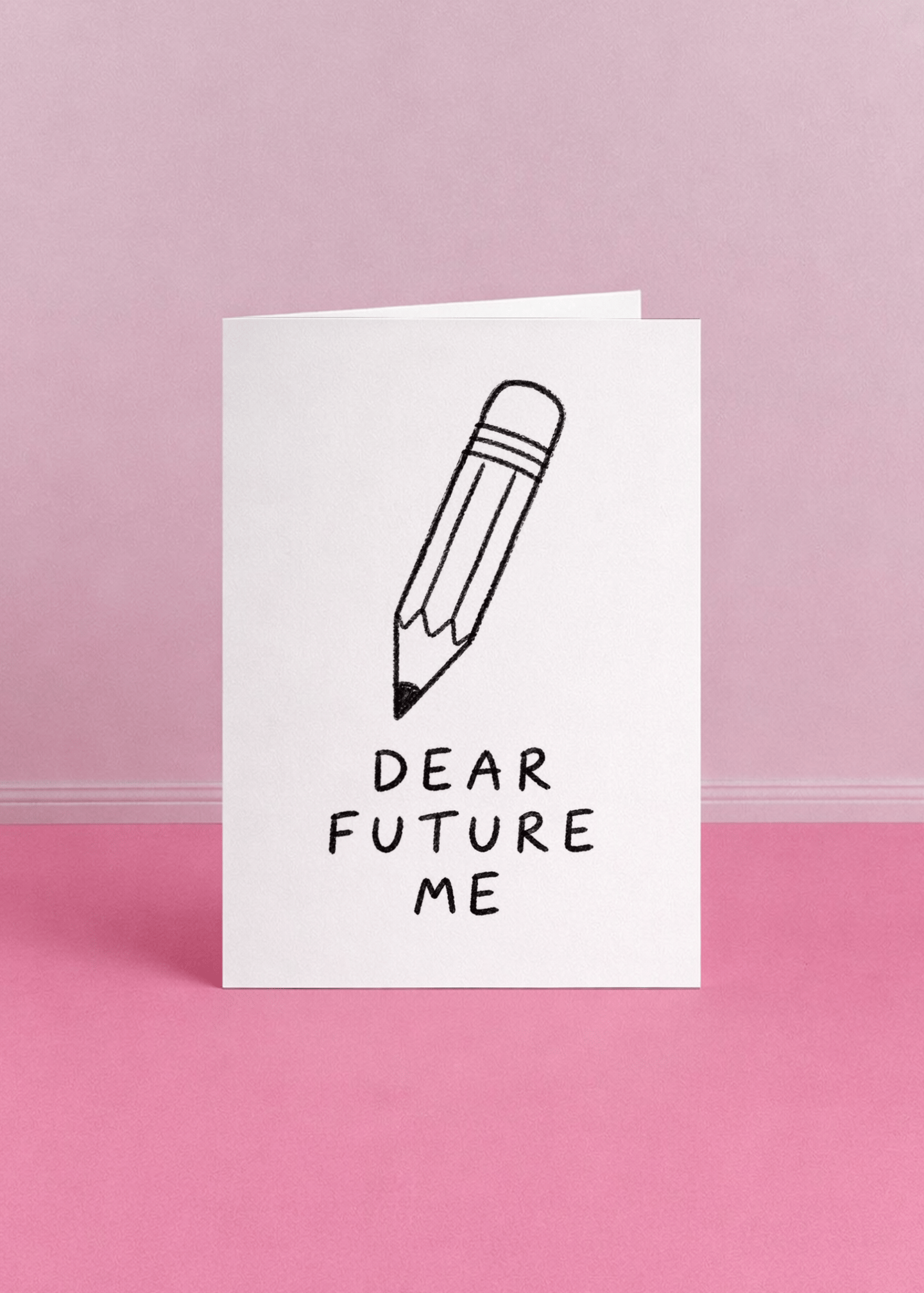 Dear future me pencil card mockup 5