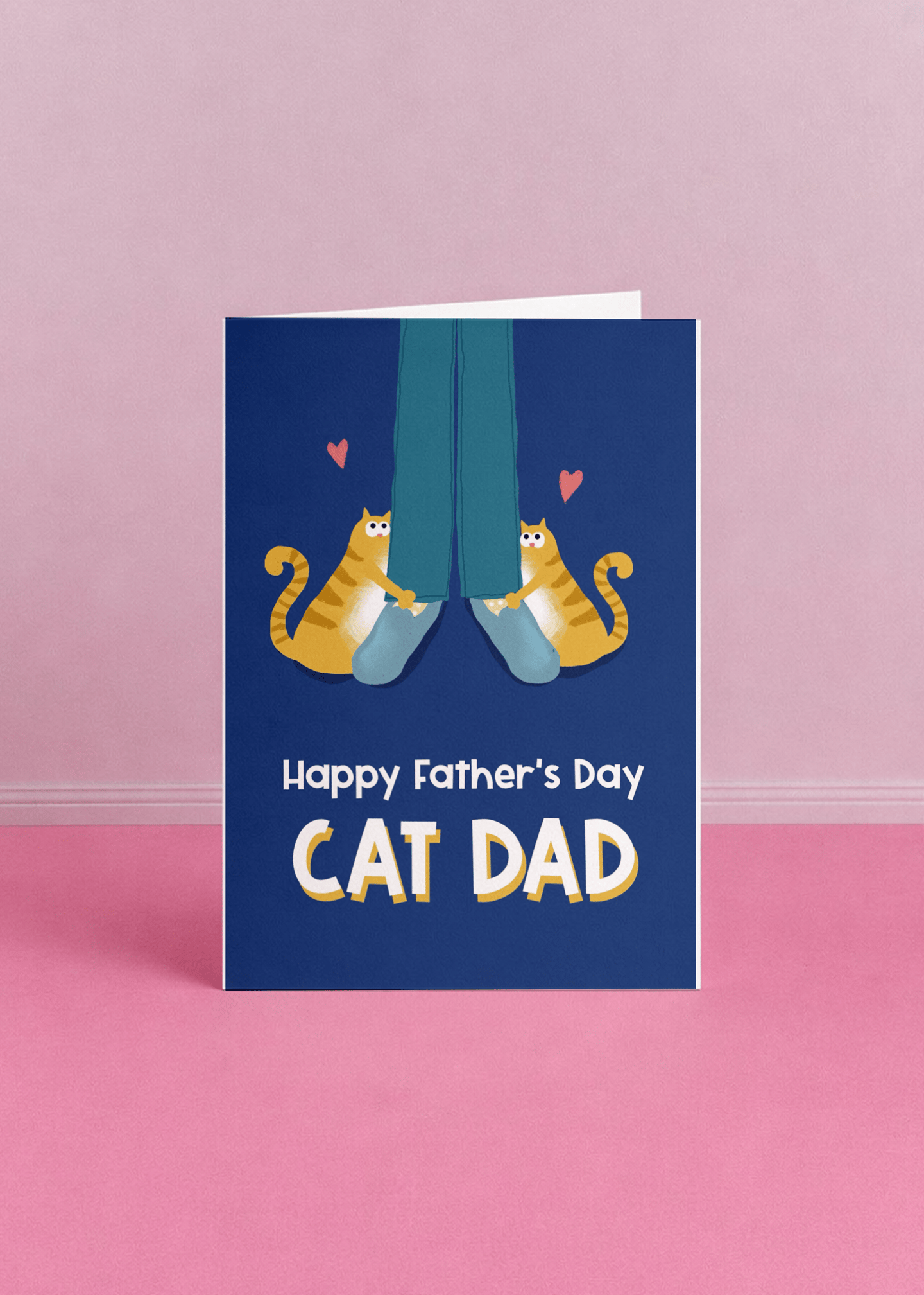 Cat Dad Father's Day Card mockup 5