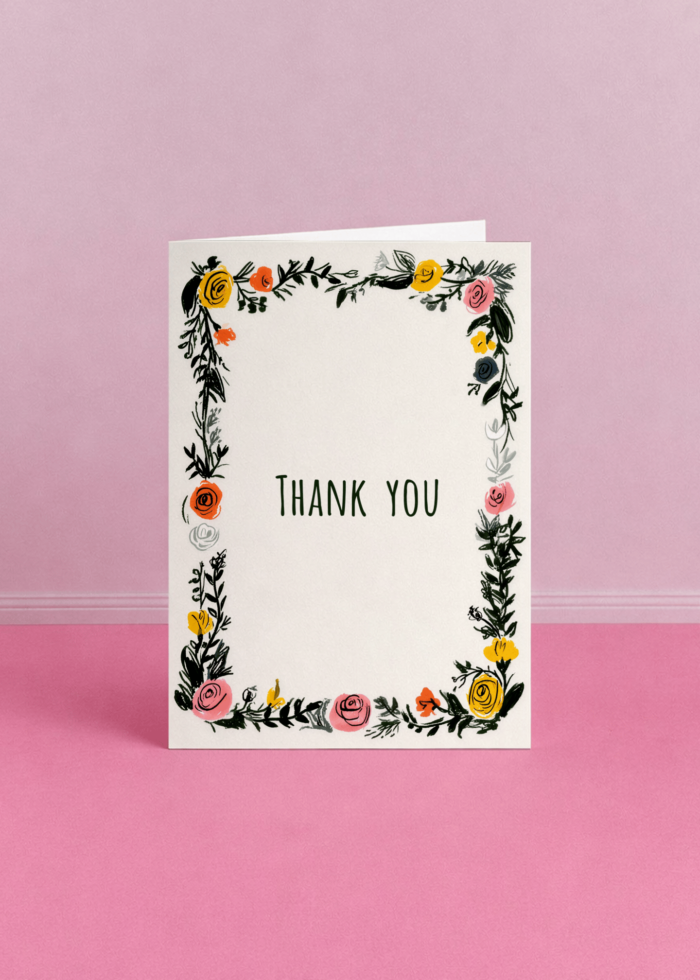 Painted Floral Thank You mockup 5