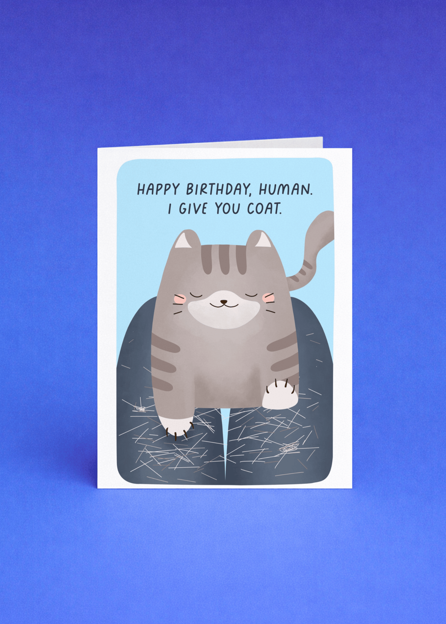 Happy Birthday Human. I Give You a Coat. mockup 5