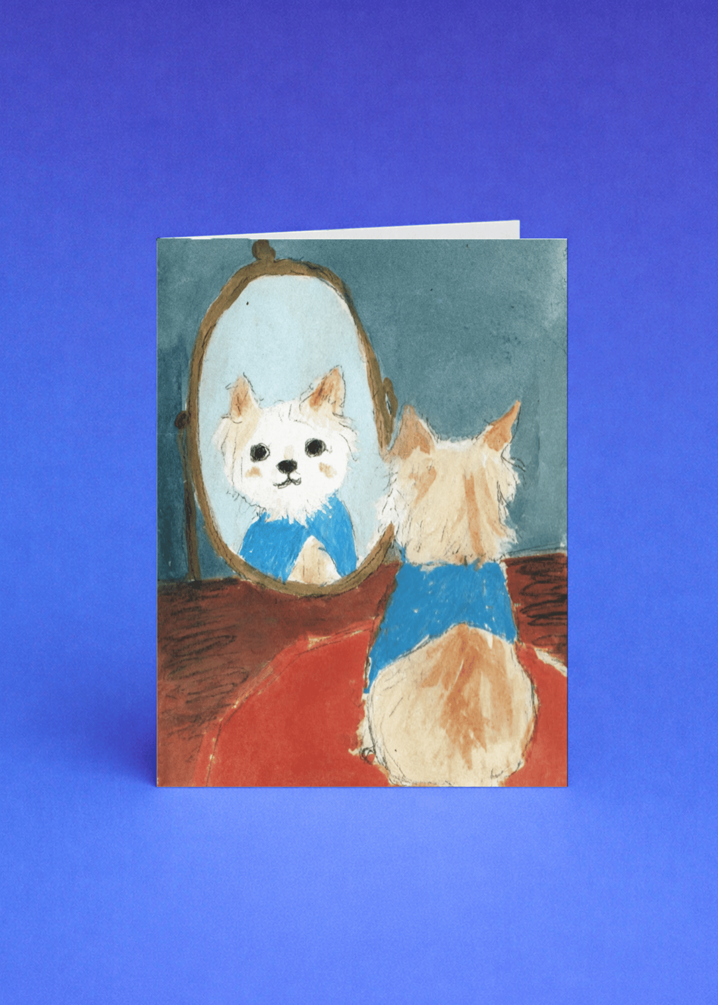 dog looking in mirror mockup 5