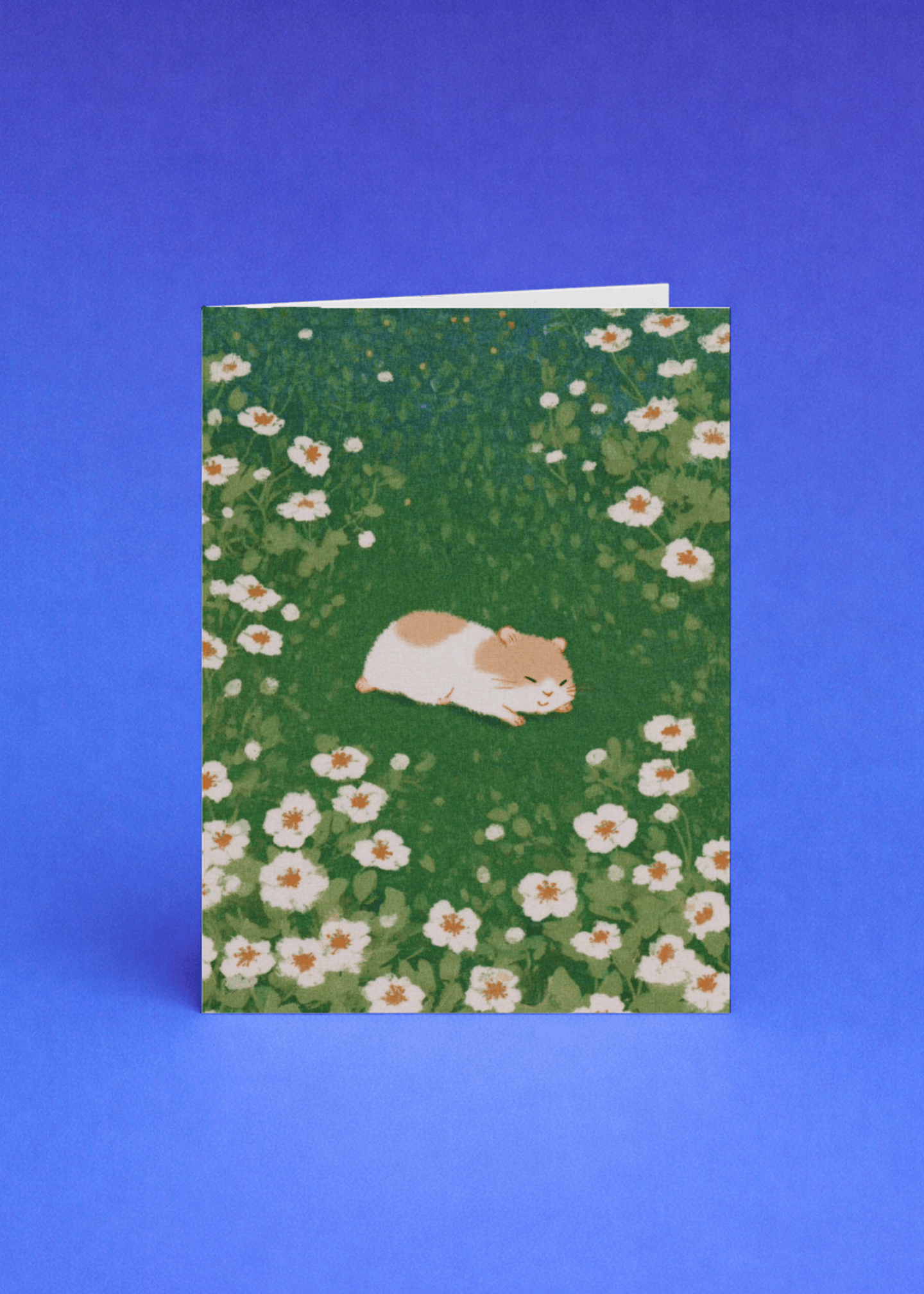 hamster laying in grass mockup 5