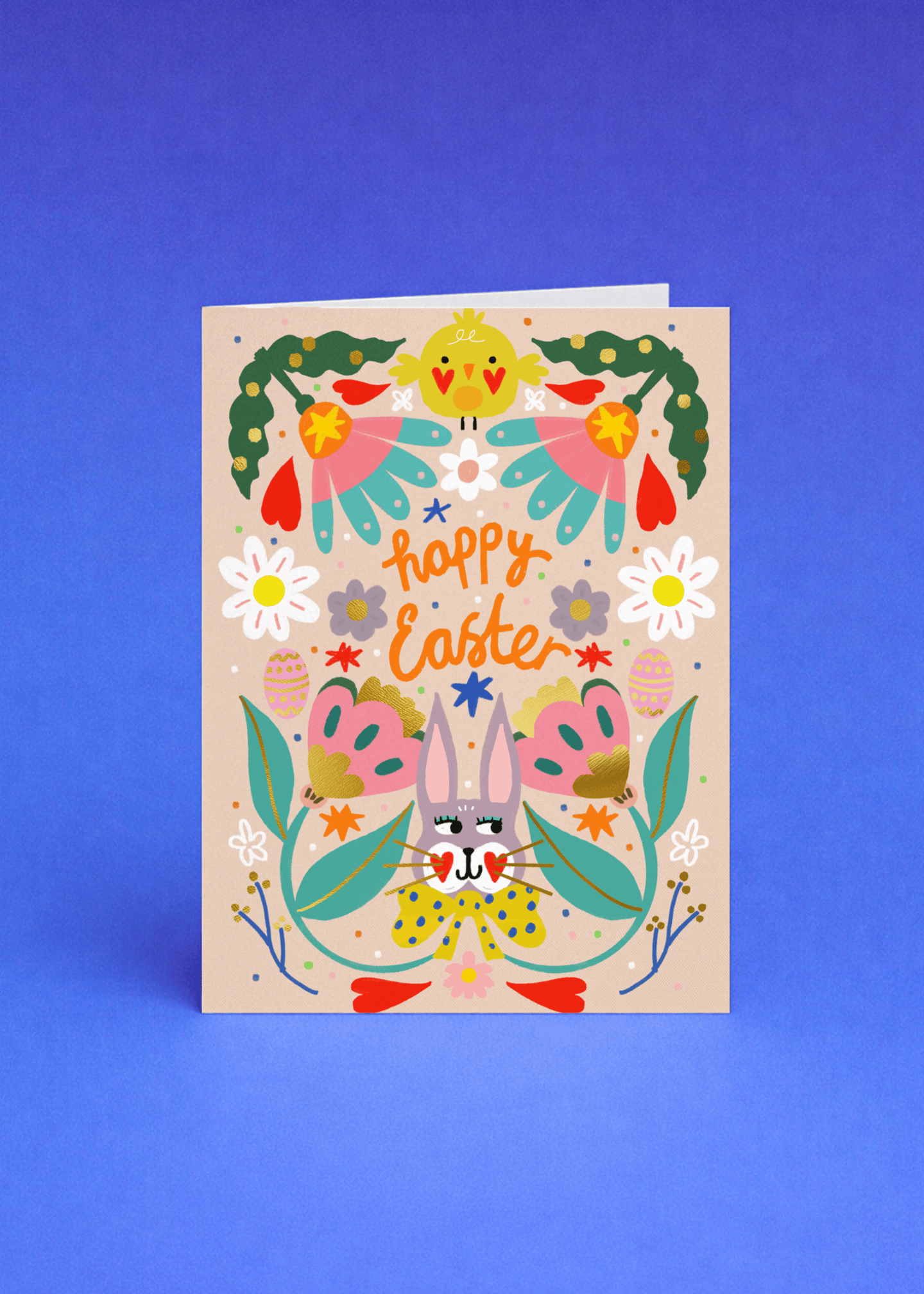 happy easter floral design mockup 5