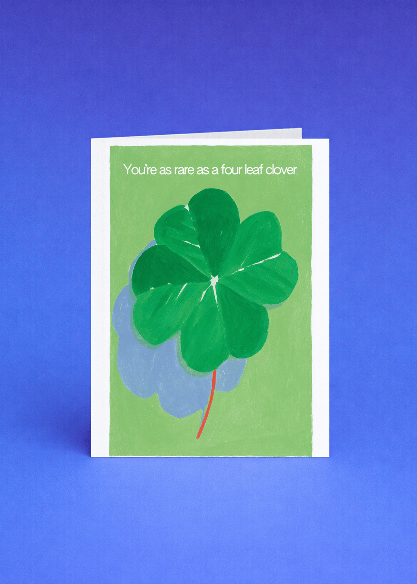 Rare as a Four-Leaf Clover Card mockup 5