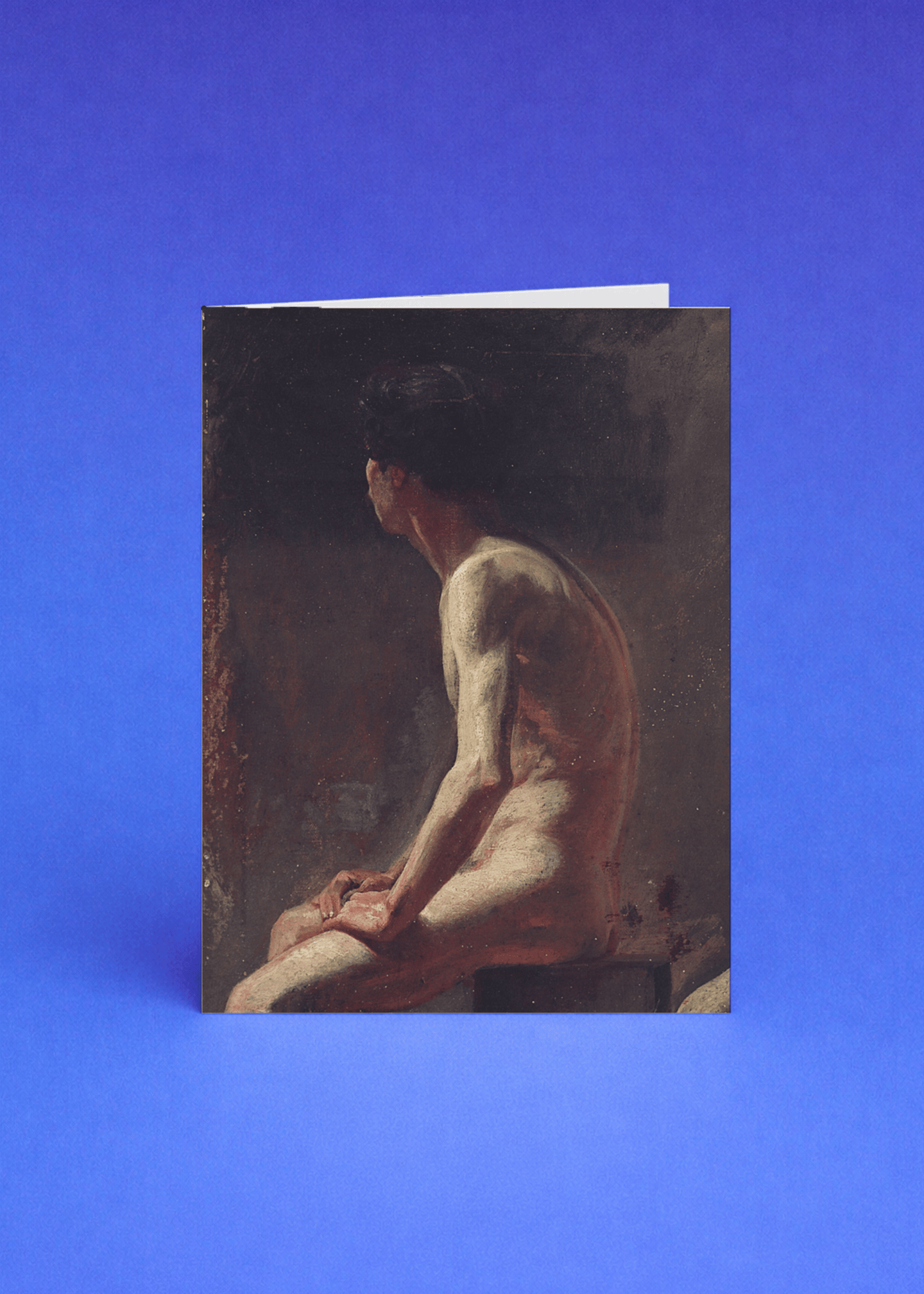 Artful pose on stool mockup 5