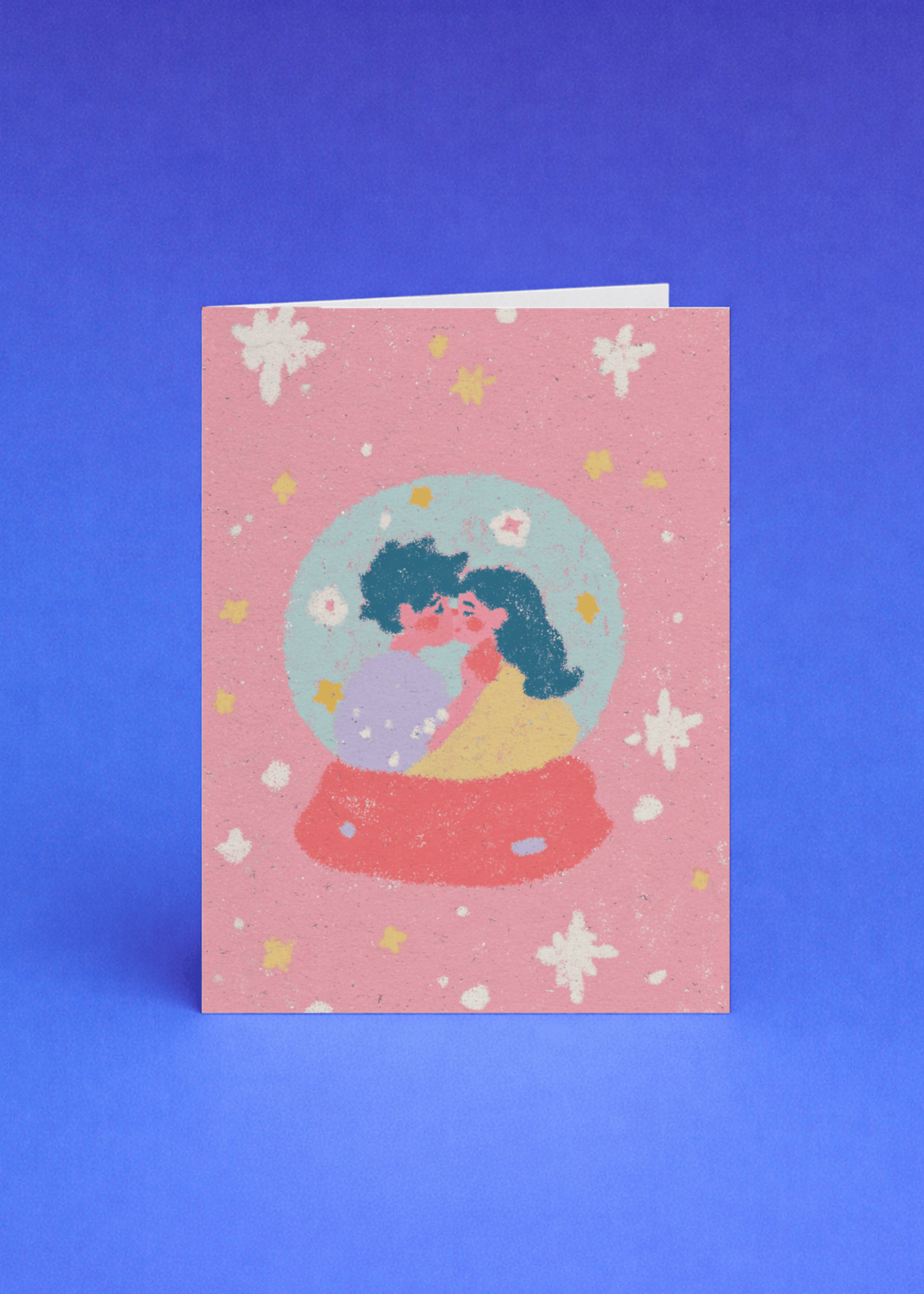 Cosmic Love Snow Globe Card mockup 5