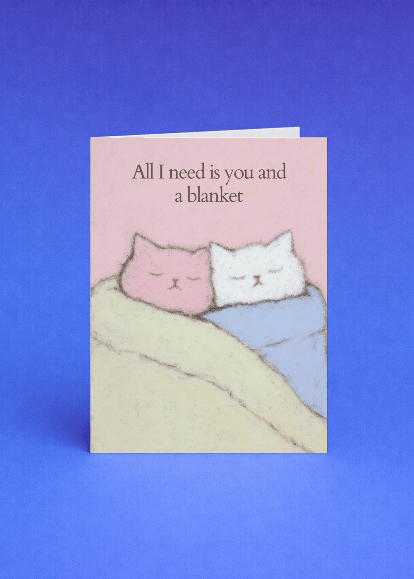 Cozy Love Cats Card mockup 5