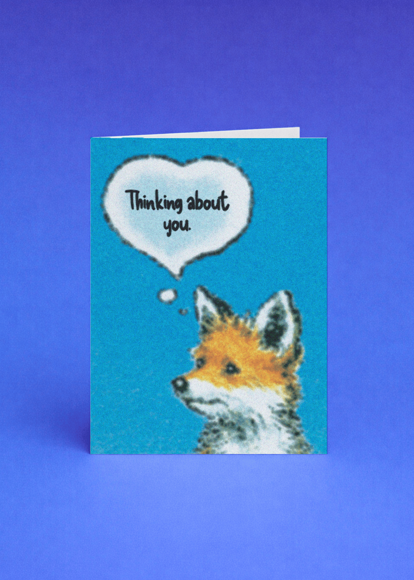 Thinking of You Fox Card mockup 5