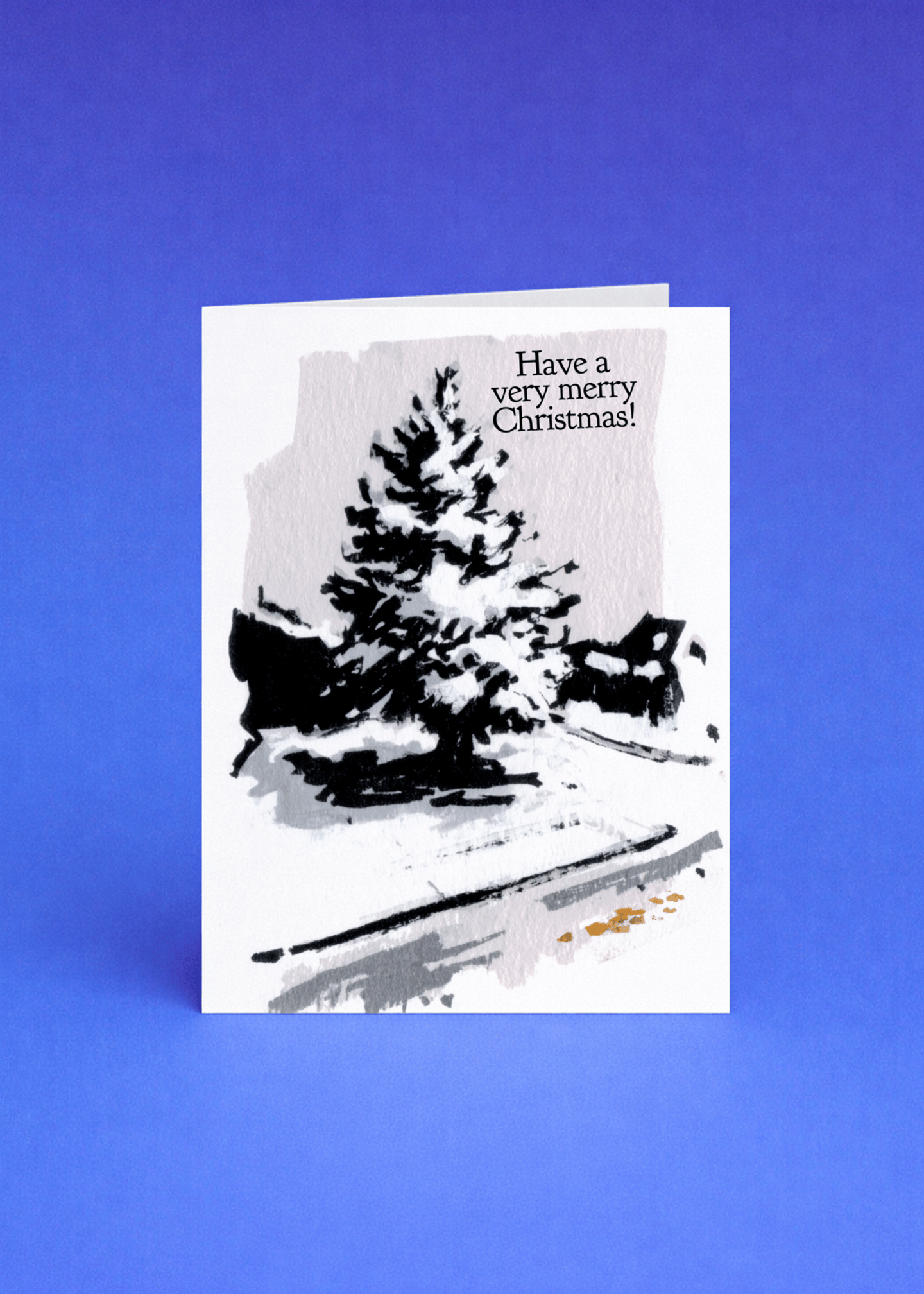 Snowy Christmas Wishes Card mockup 5