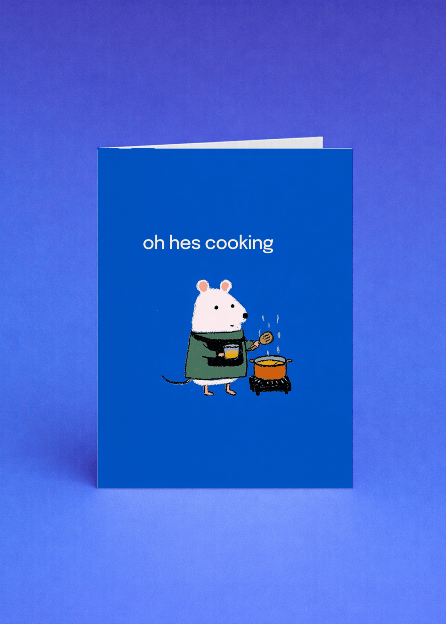 Whimsical Cooking Mouse Card mockup 5