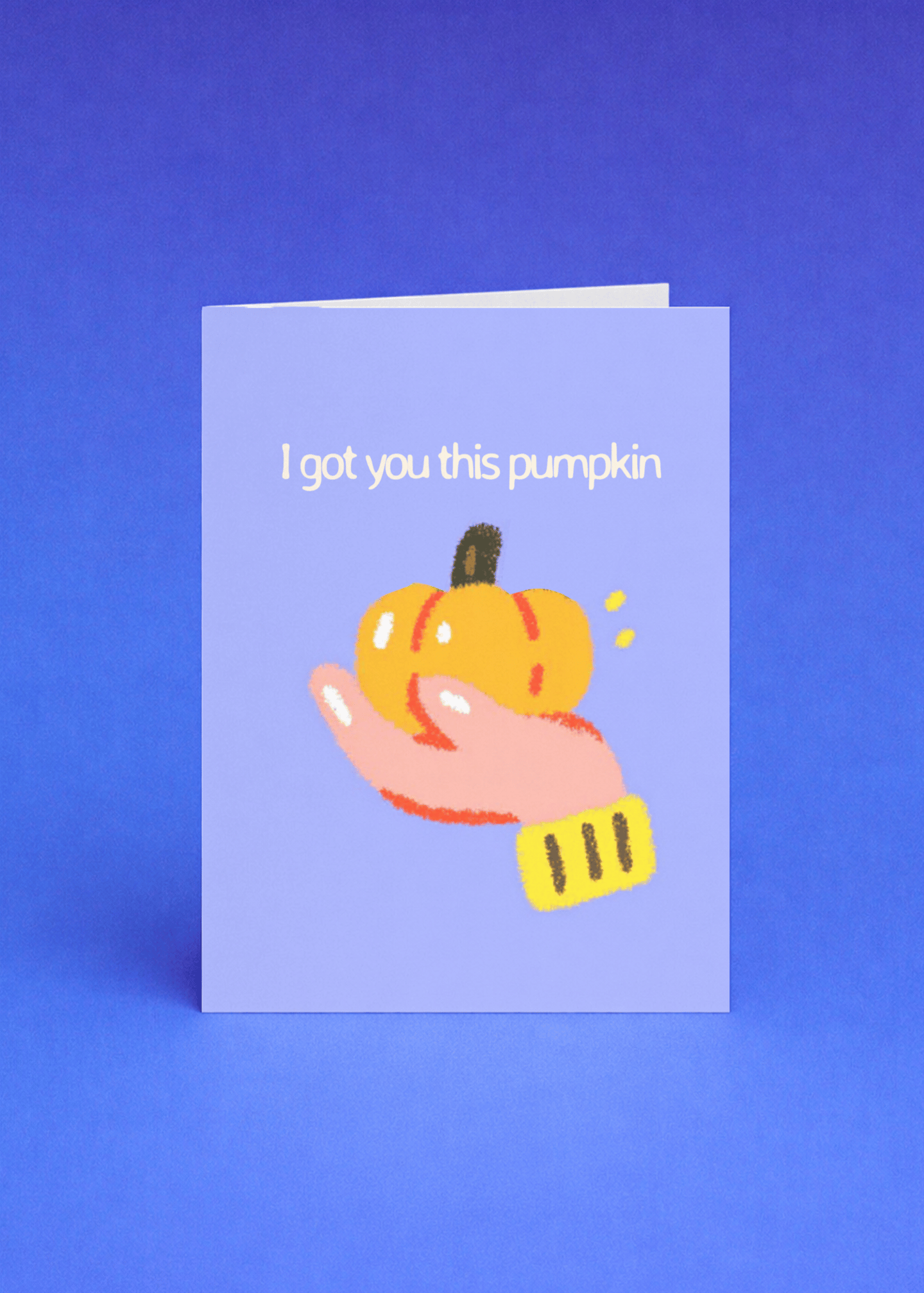 Whimsical Pumpkin Surprise Card mockup 5