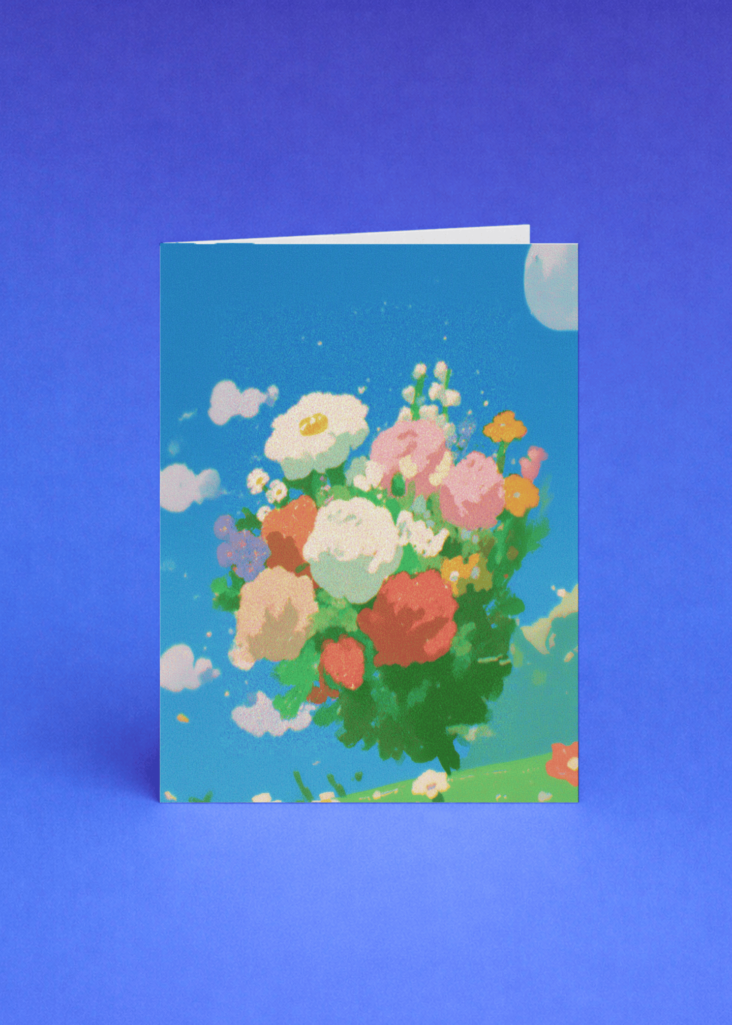Bright Blooms Under the Sky Card mockup 5