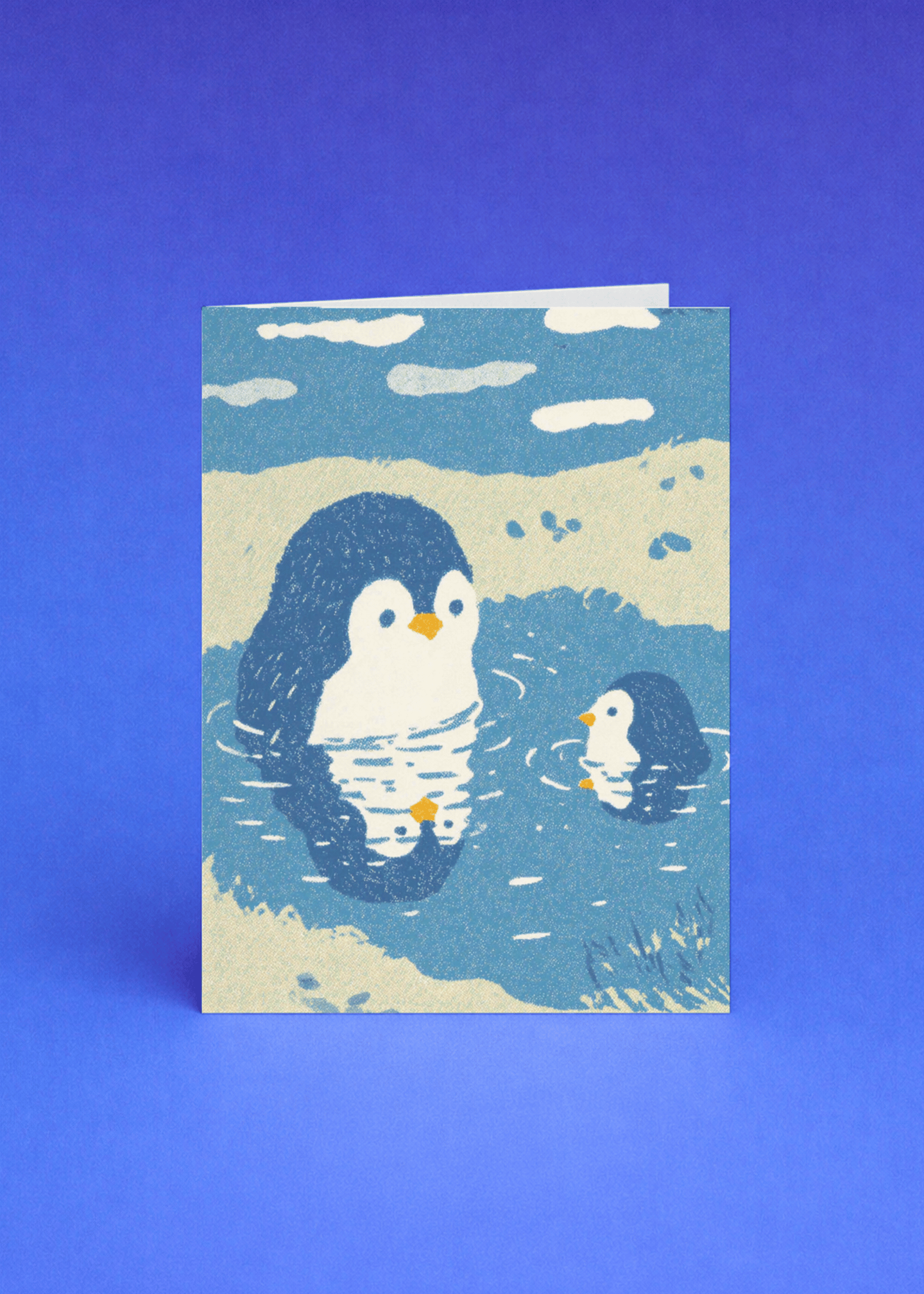 Charming Penguins Just Because Card mockup 5