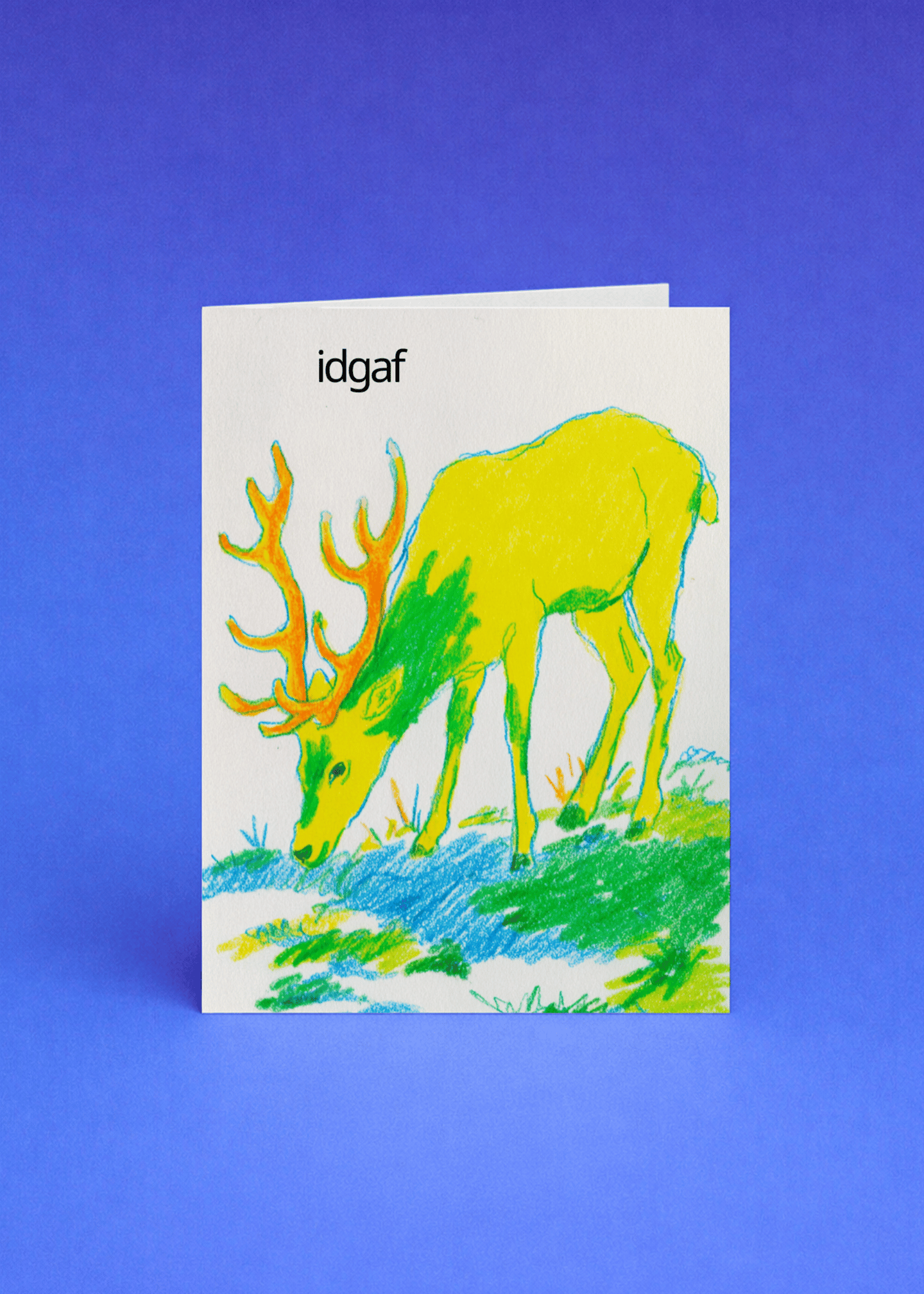 Playful Deer Humor Card mockup 5