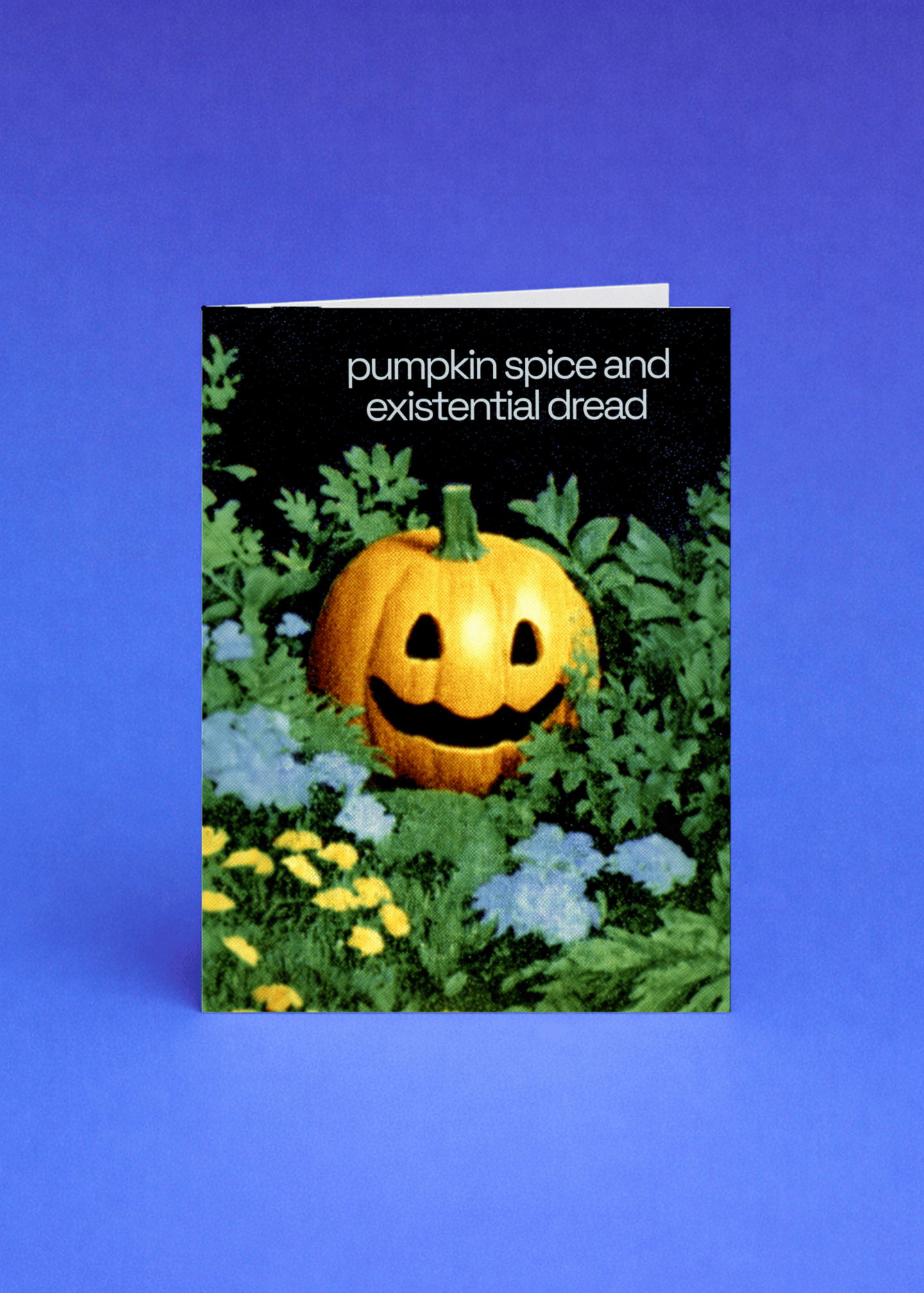 Pumpkin Spice & Humor Greeting mockup 5