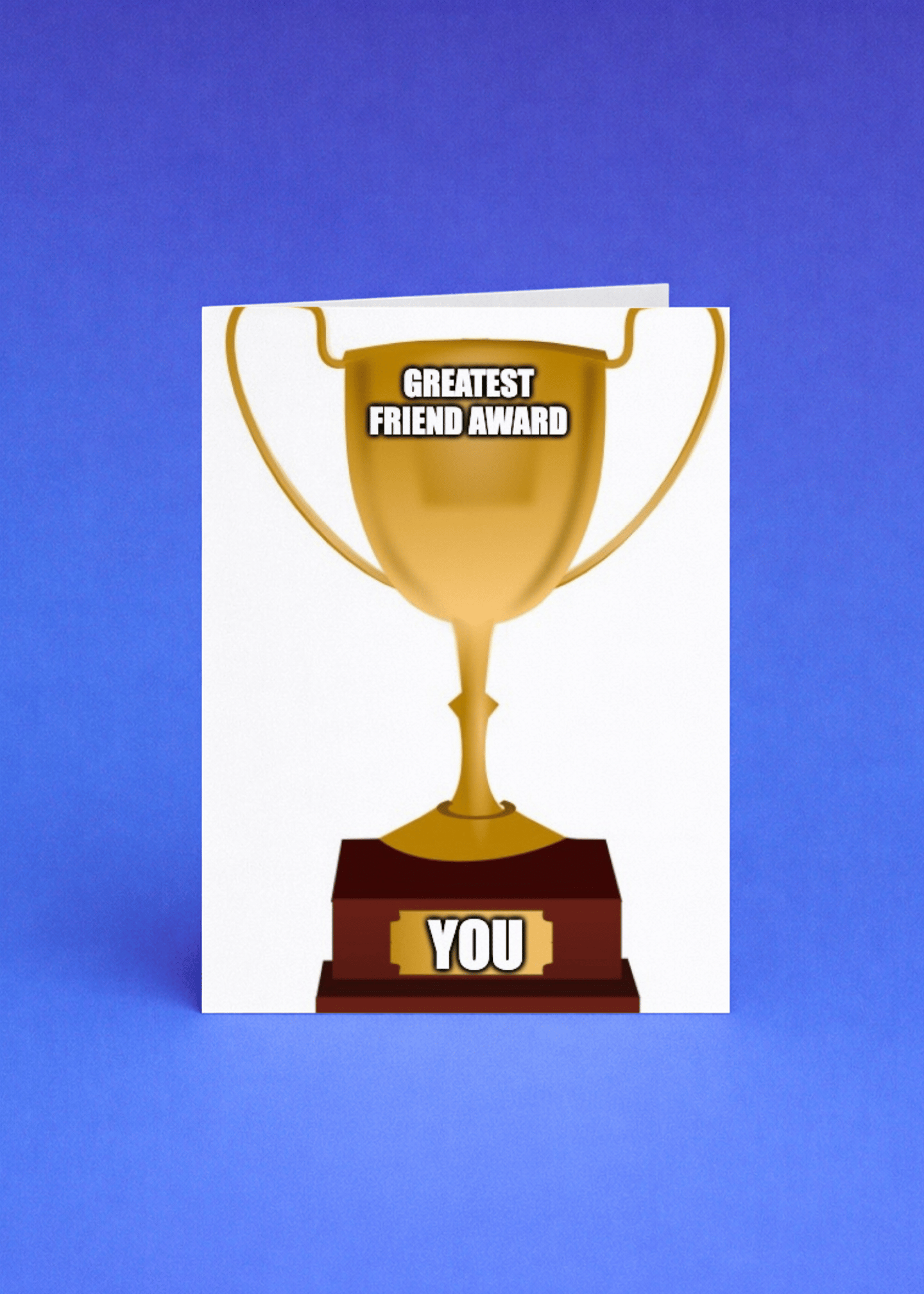 Greatest Friend Award Card mockup 5