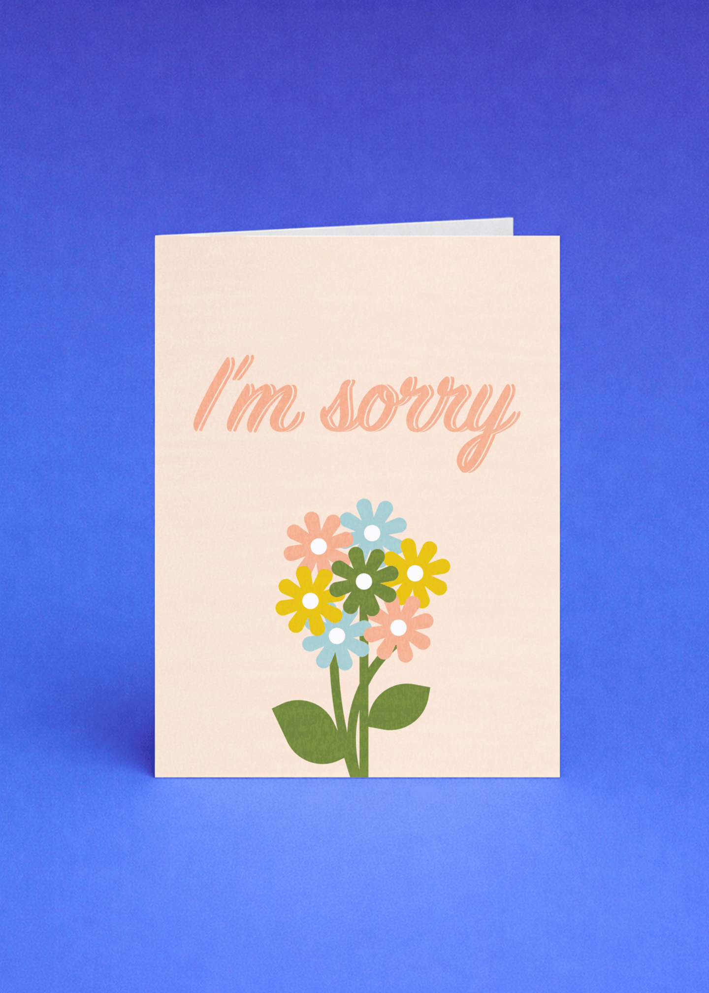 Simple Floral I'm Sorry Card mockup 4