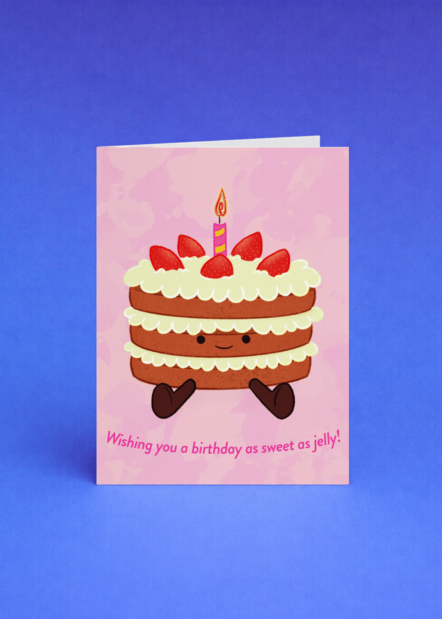 Sweet As Jelly Birthday Cake Card mockup 5
