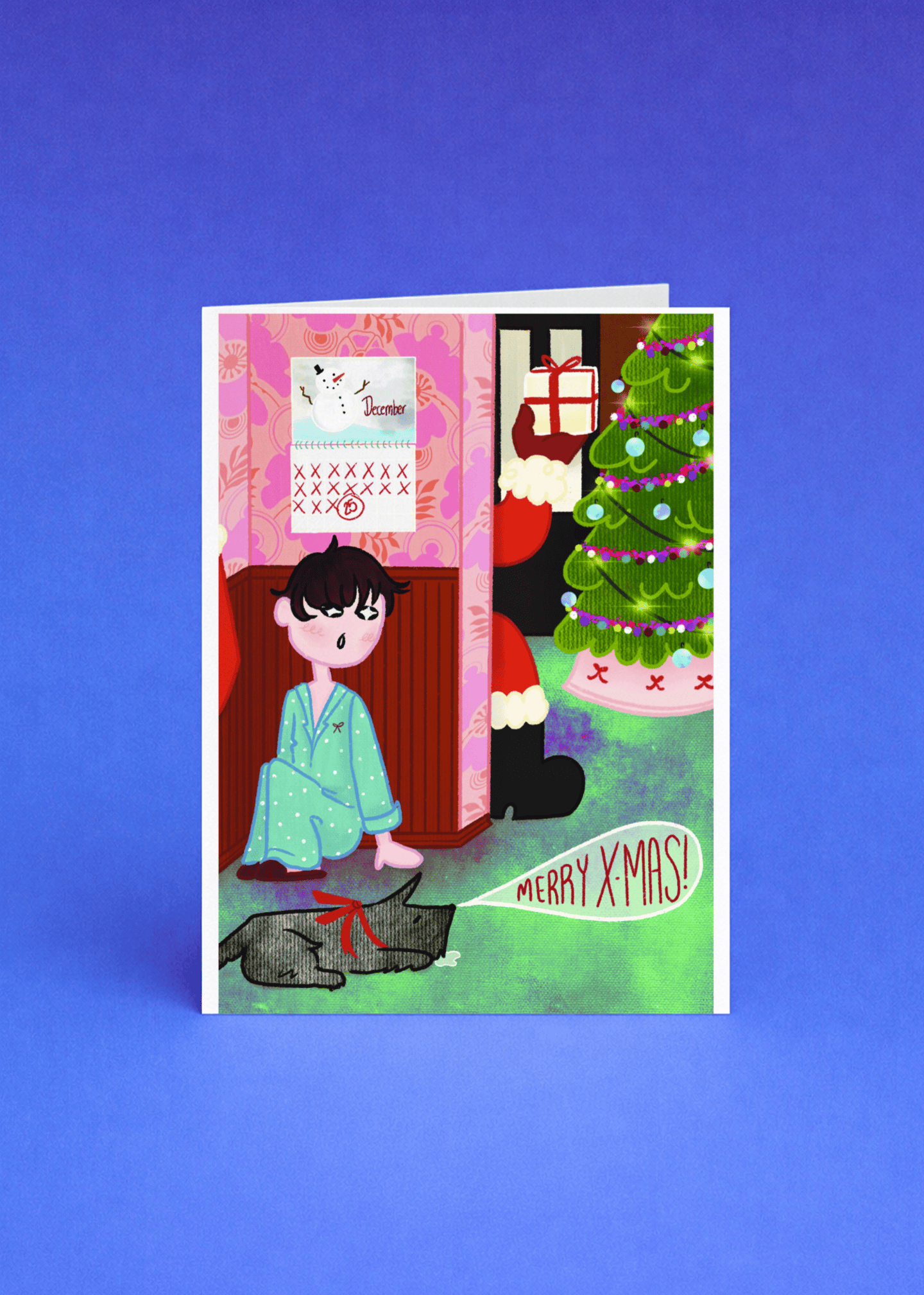 Snotty Merry Xmas Card mockup 4