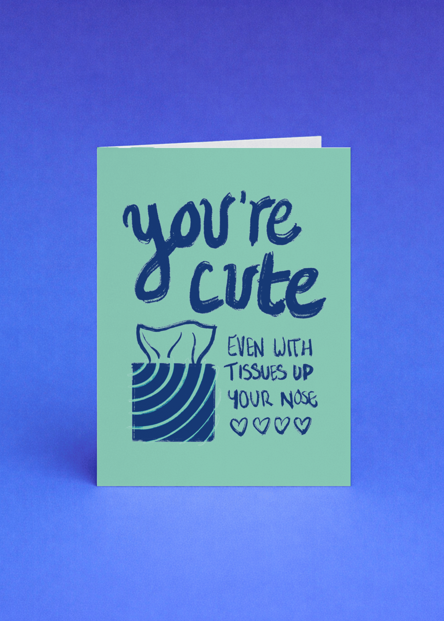 Cute Even With Tissues Card mockup 4