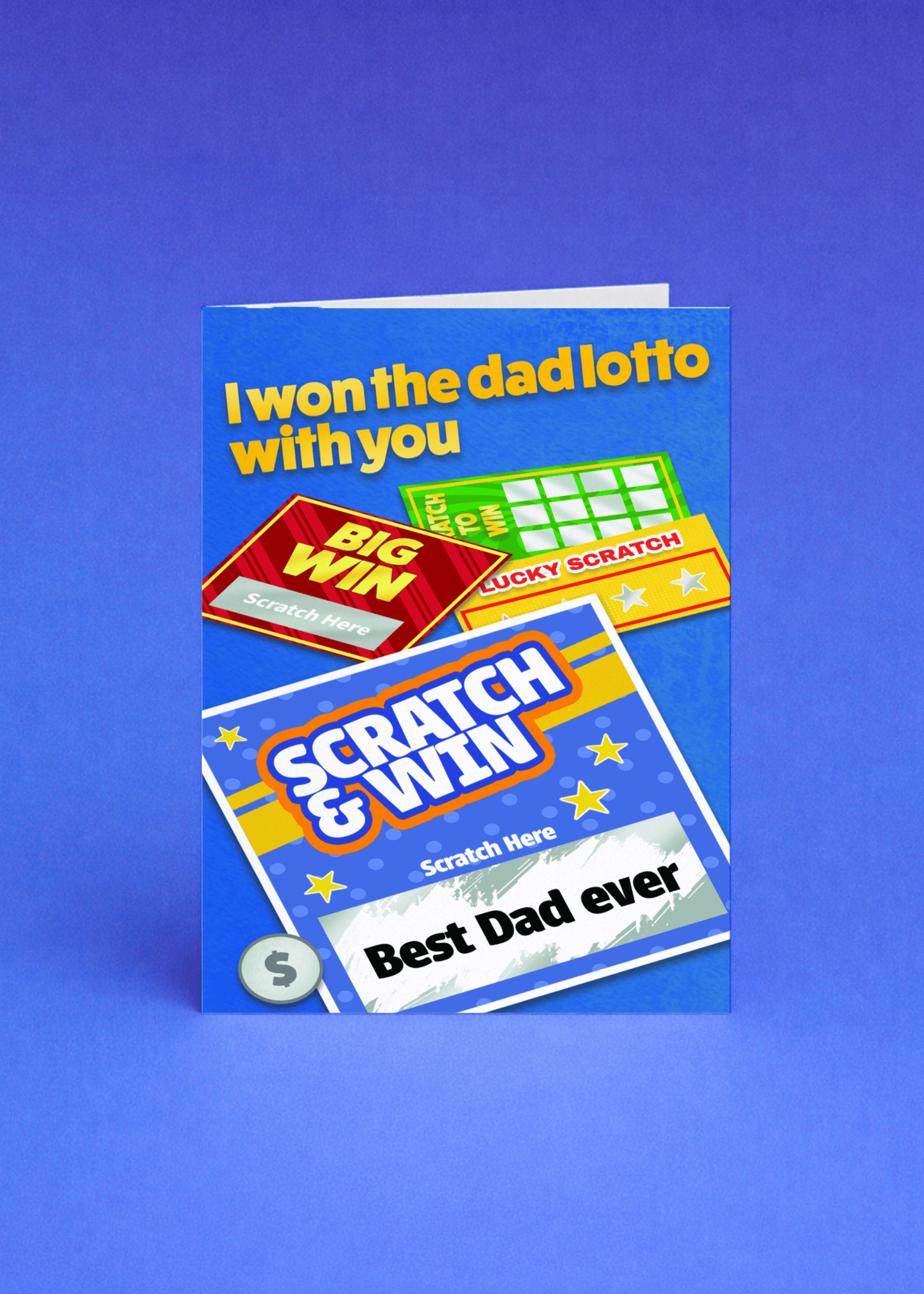 I Won the Dad Lotto Card mockup 5