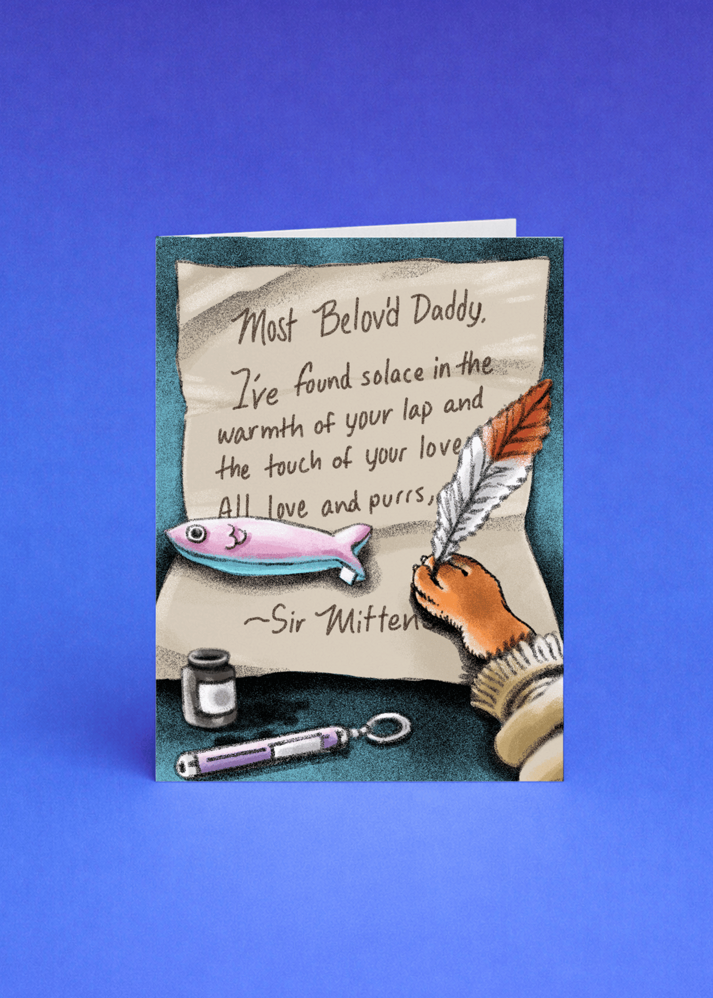 Most Beloved Daddy Cat Card mockup 5