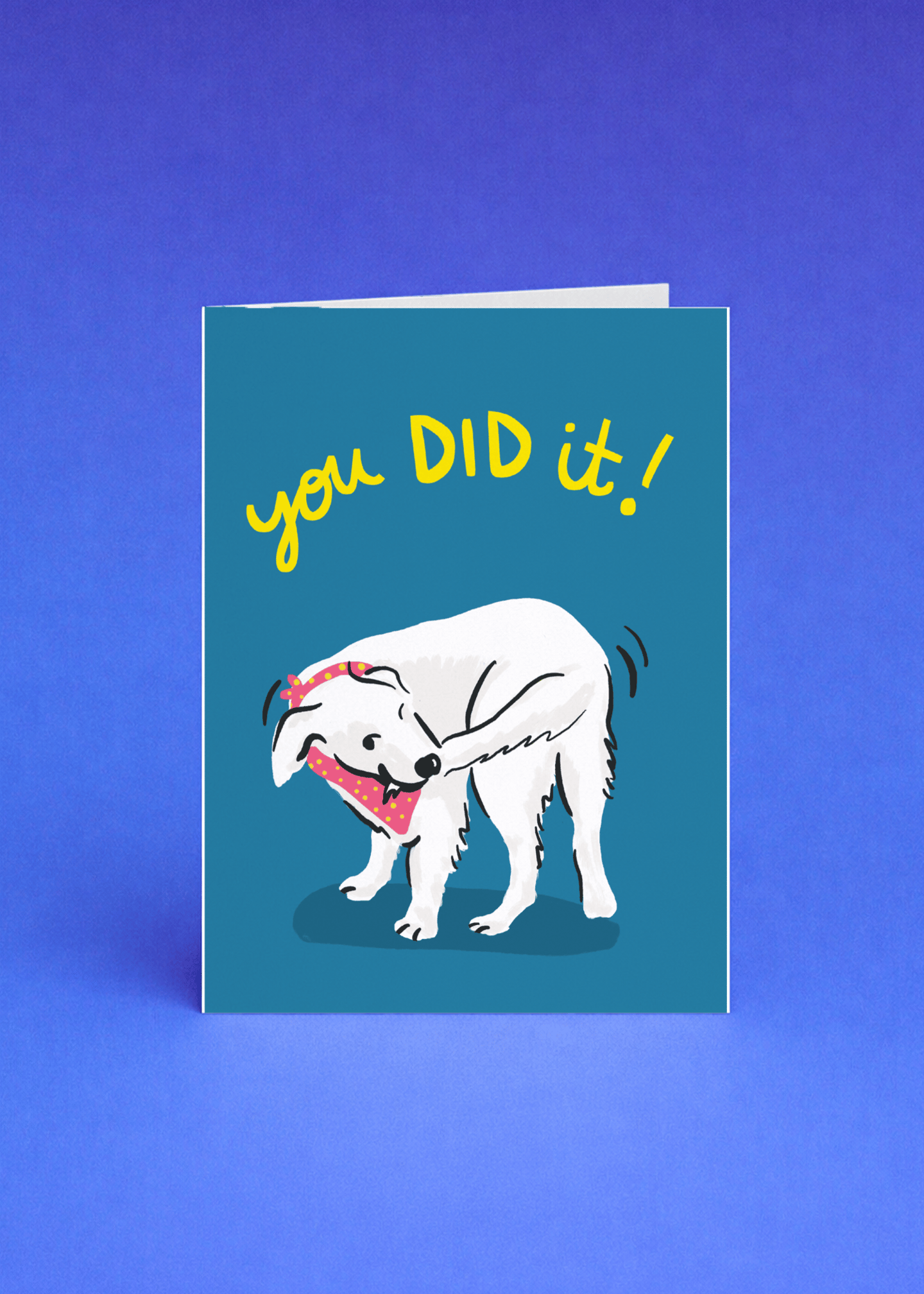 You Did It Dog Card mockup 5