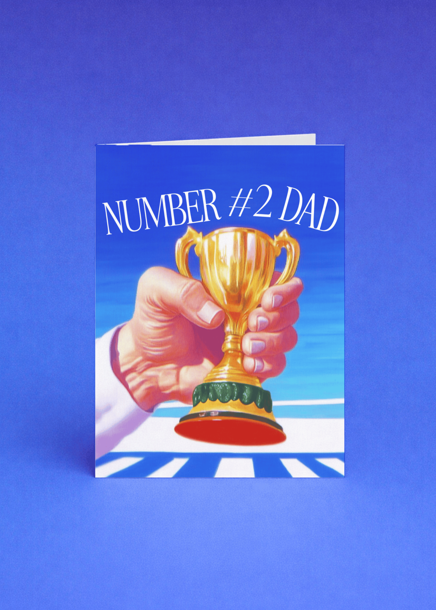 Number Two Dad Trophy Card mockup 5
