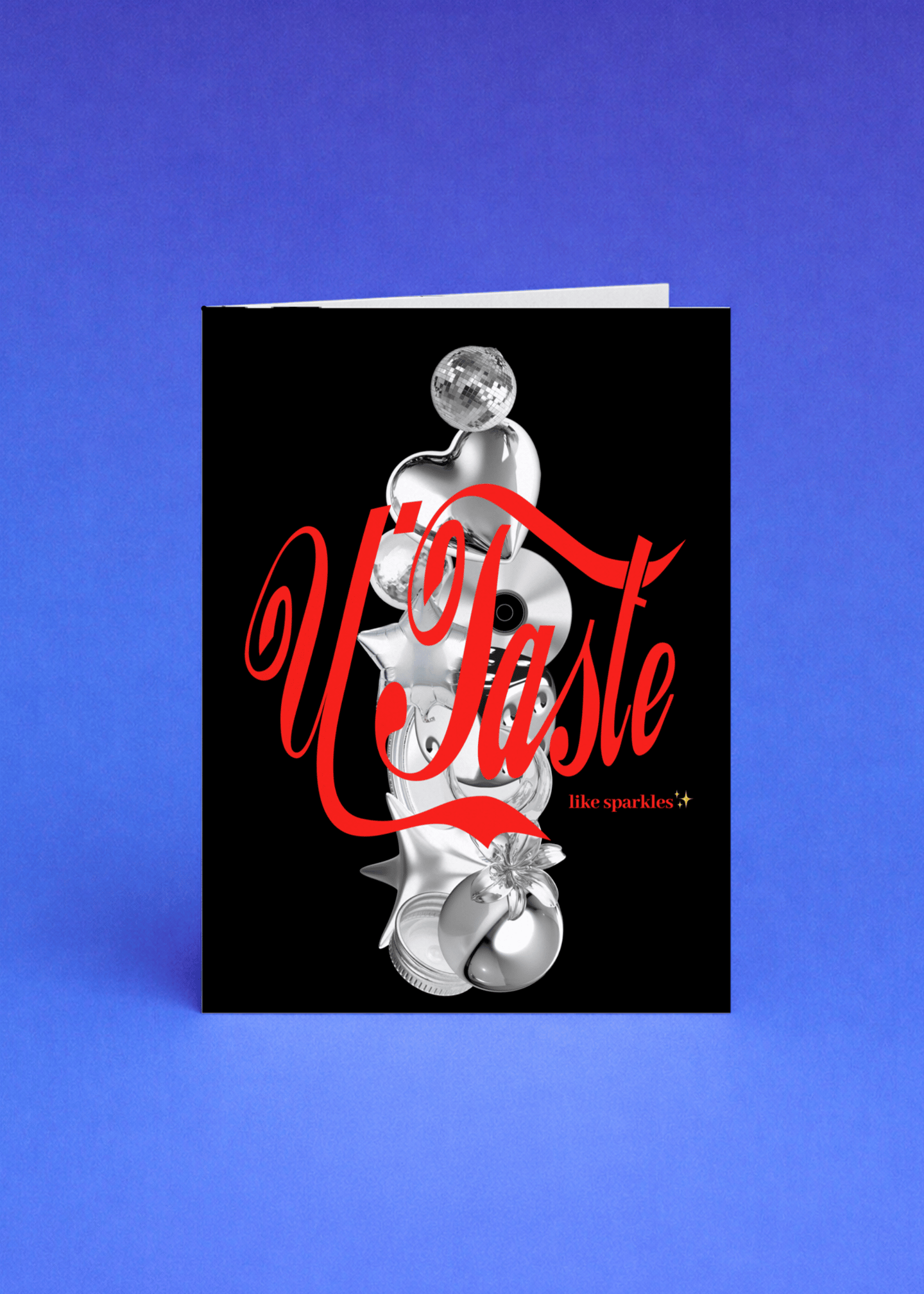 U Taste Like Sparkles Valentine Card mockup 5