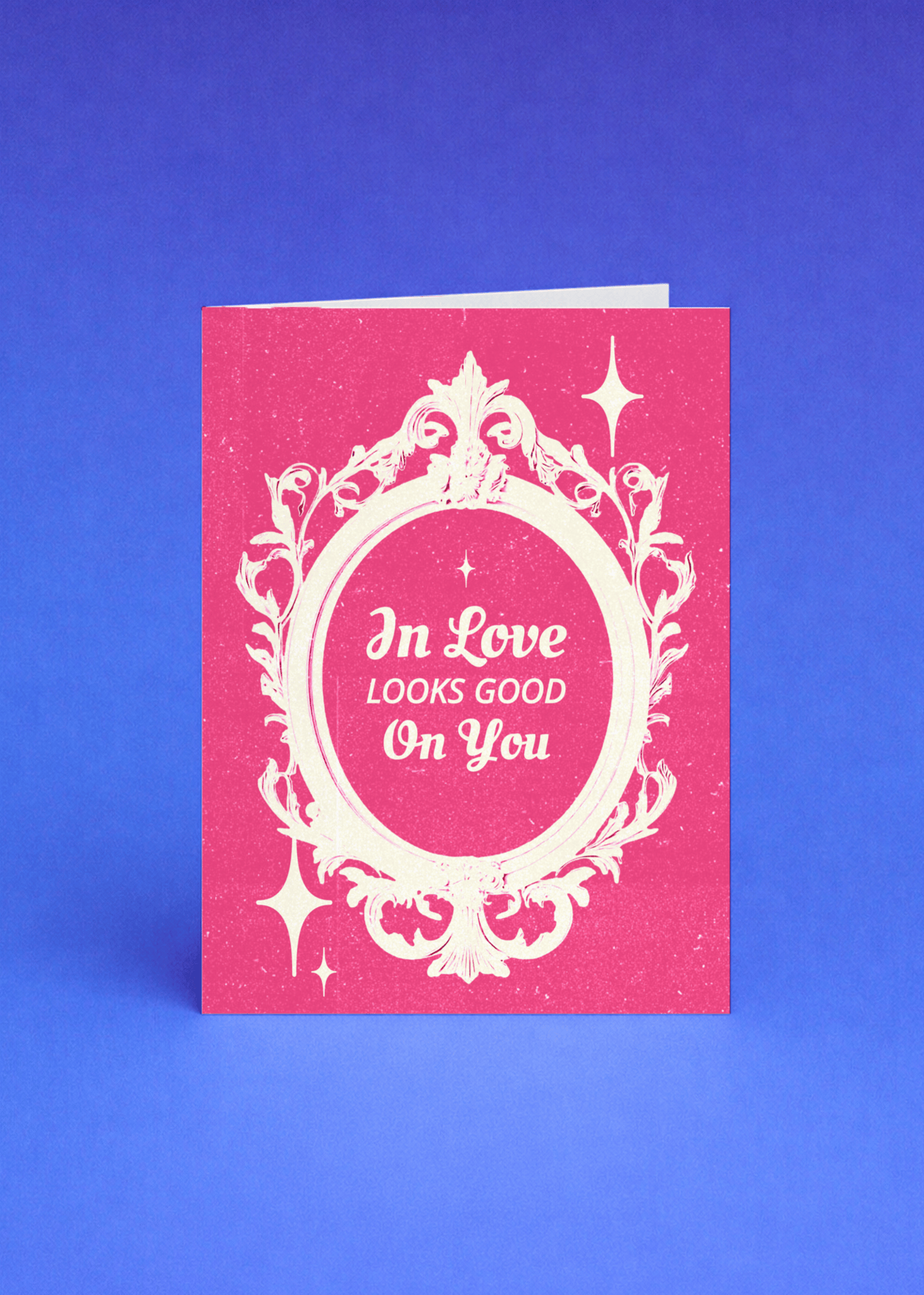 In Love Looks Good on You Valentine Card mockup 5