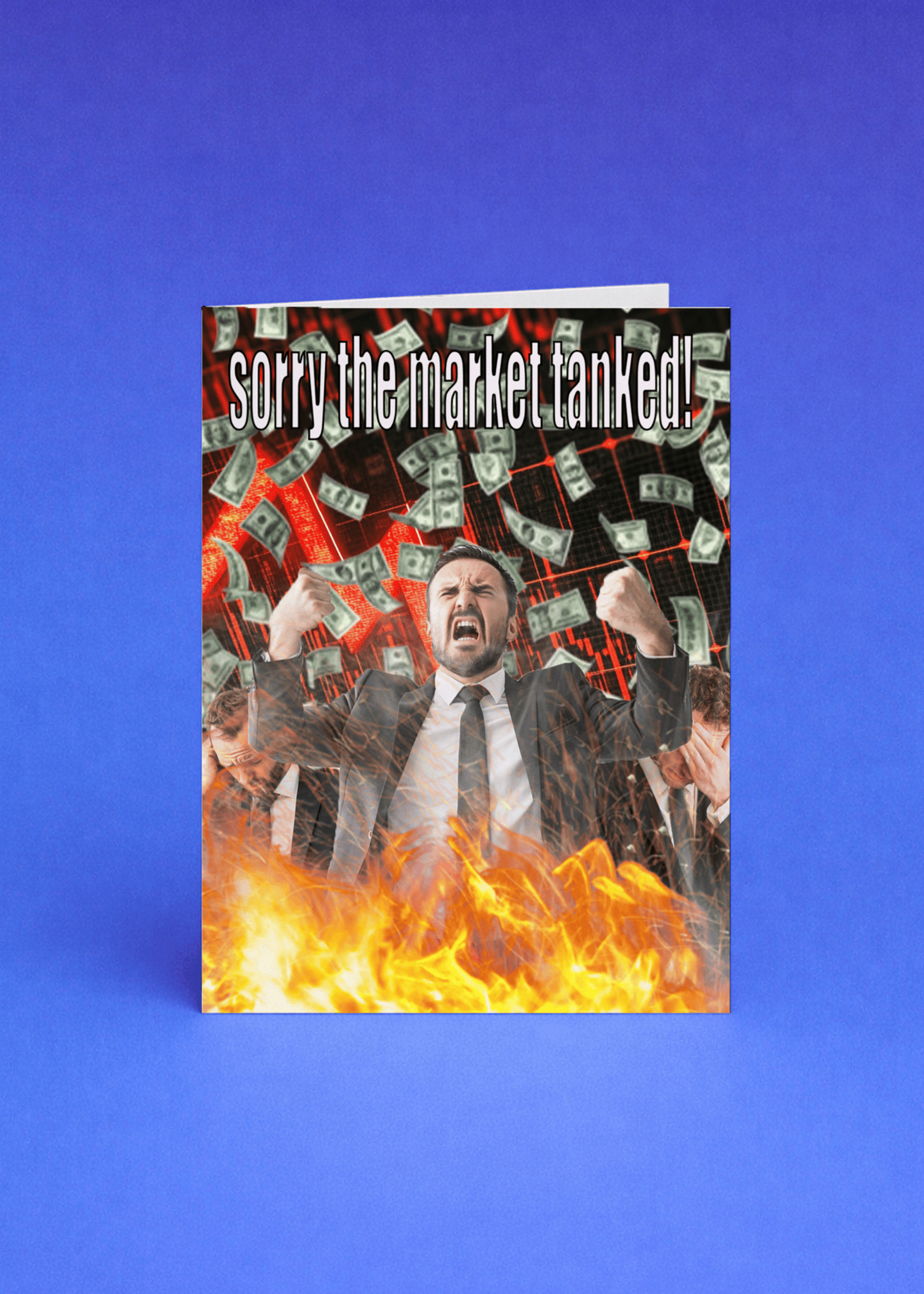 Sorry the Market Tanked Card mockup 5