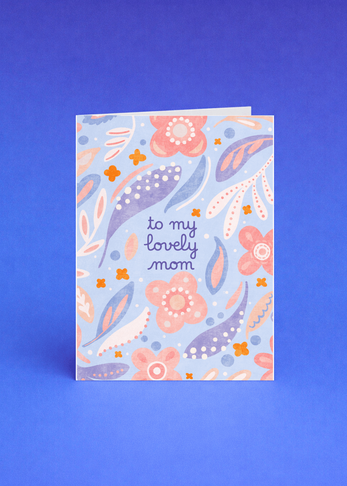 To My Lovely Mom Floral Card mockup 5