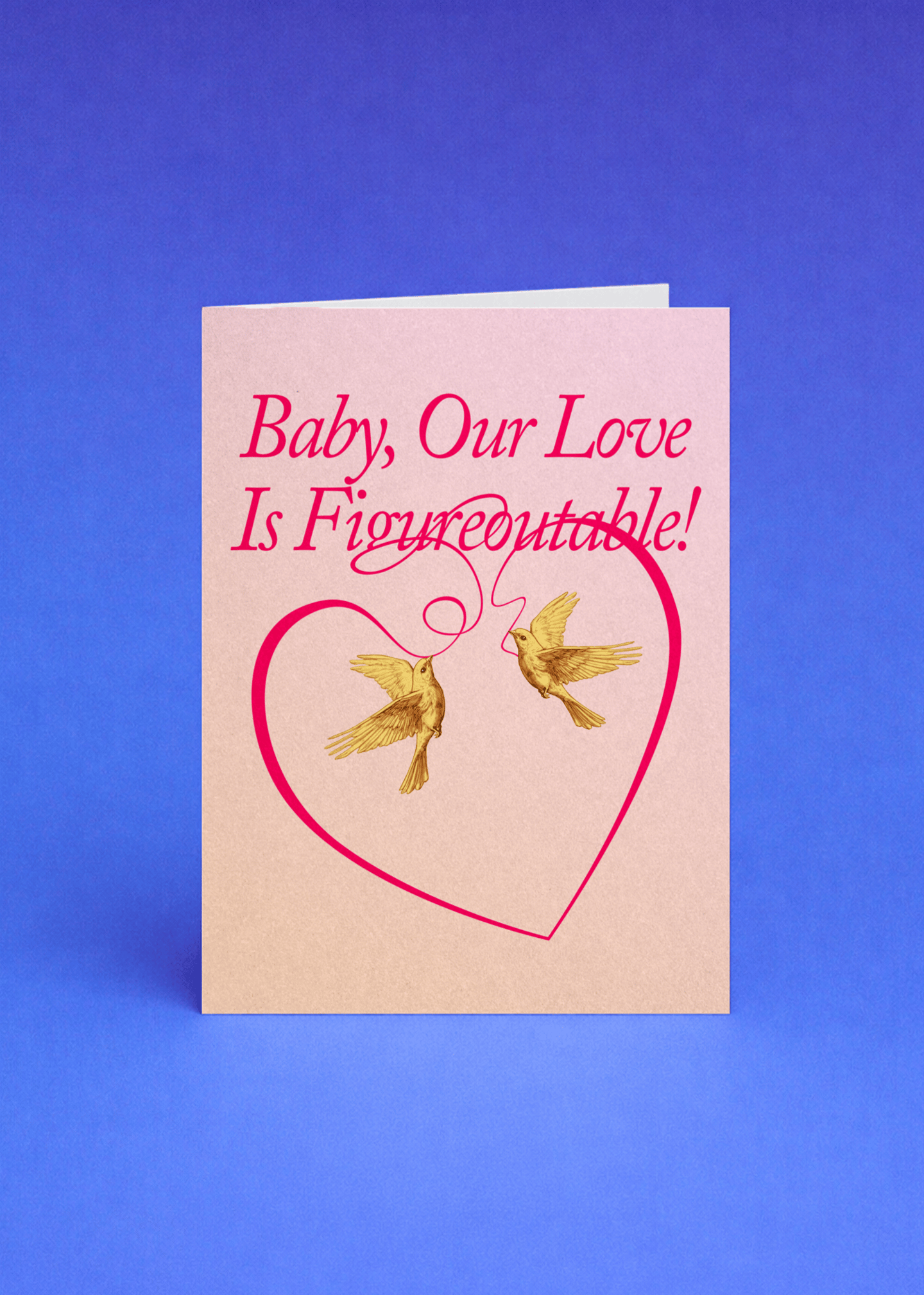 Our Love Is Figureoutable Valentine Card mockup 5