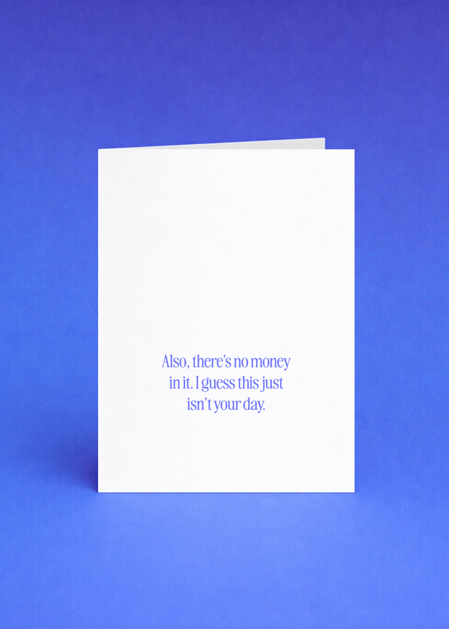 No Money, No Luck Birthday Card mockup 5