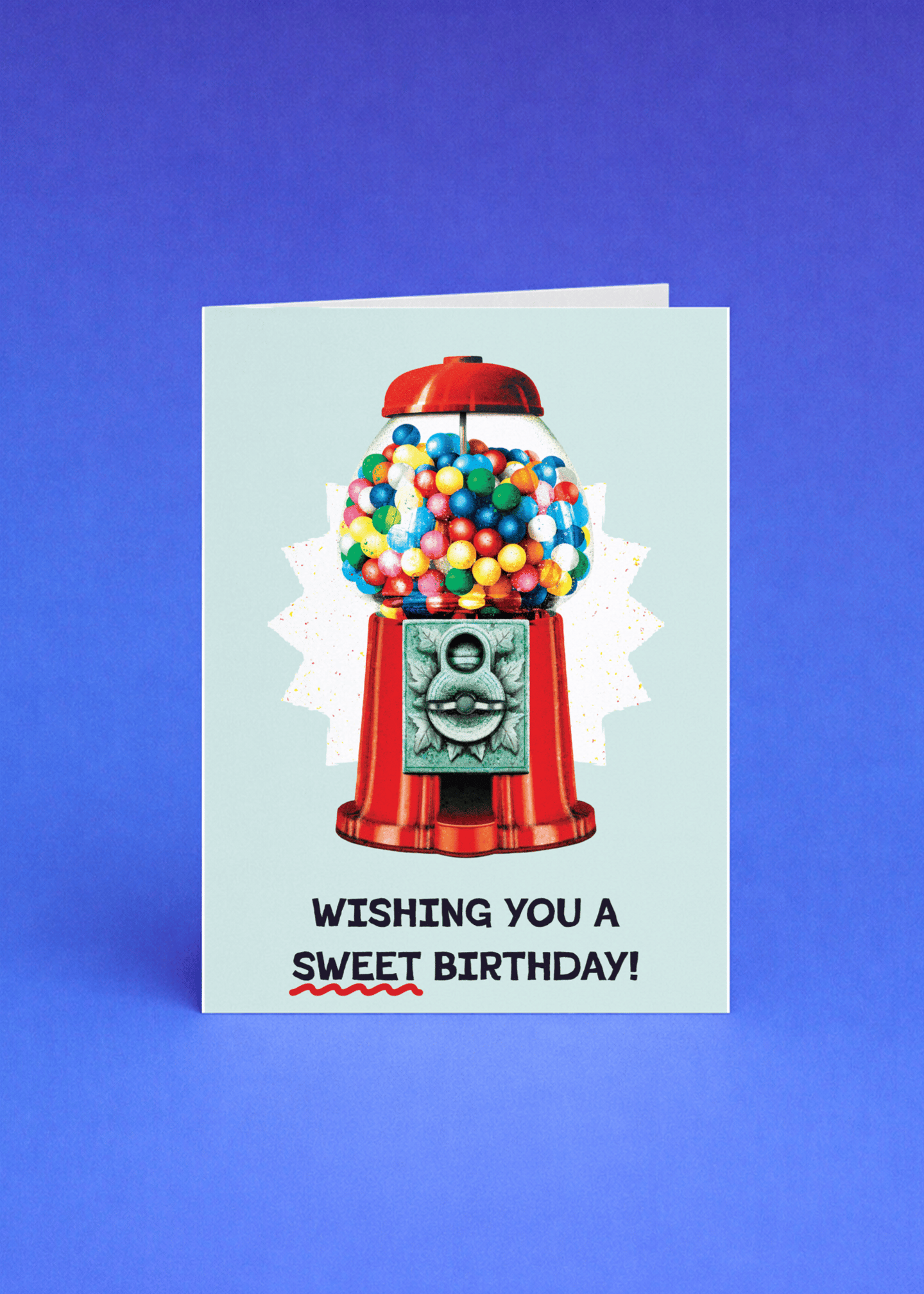 Sweet Birthday Gumball Machine Card mockup 5
