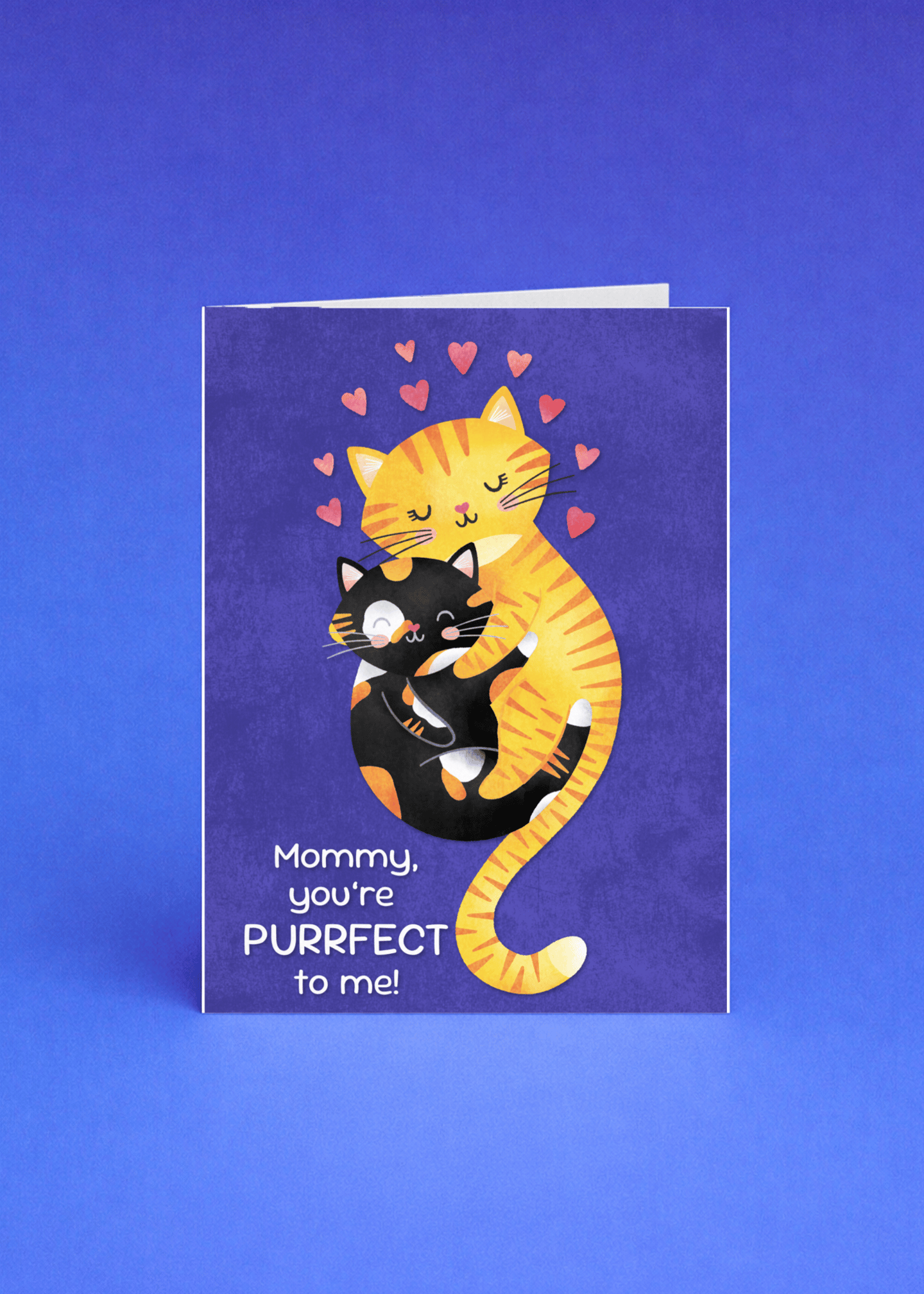 Purrfect Mommy Cat Card mockup 4