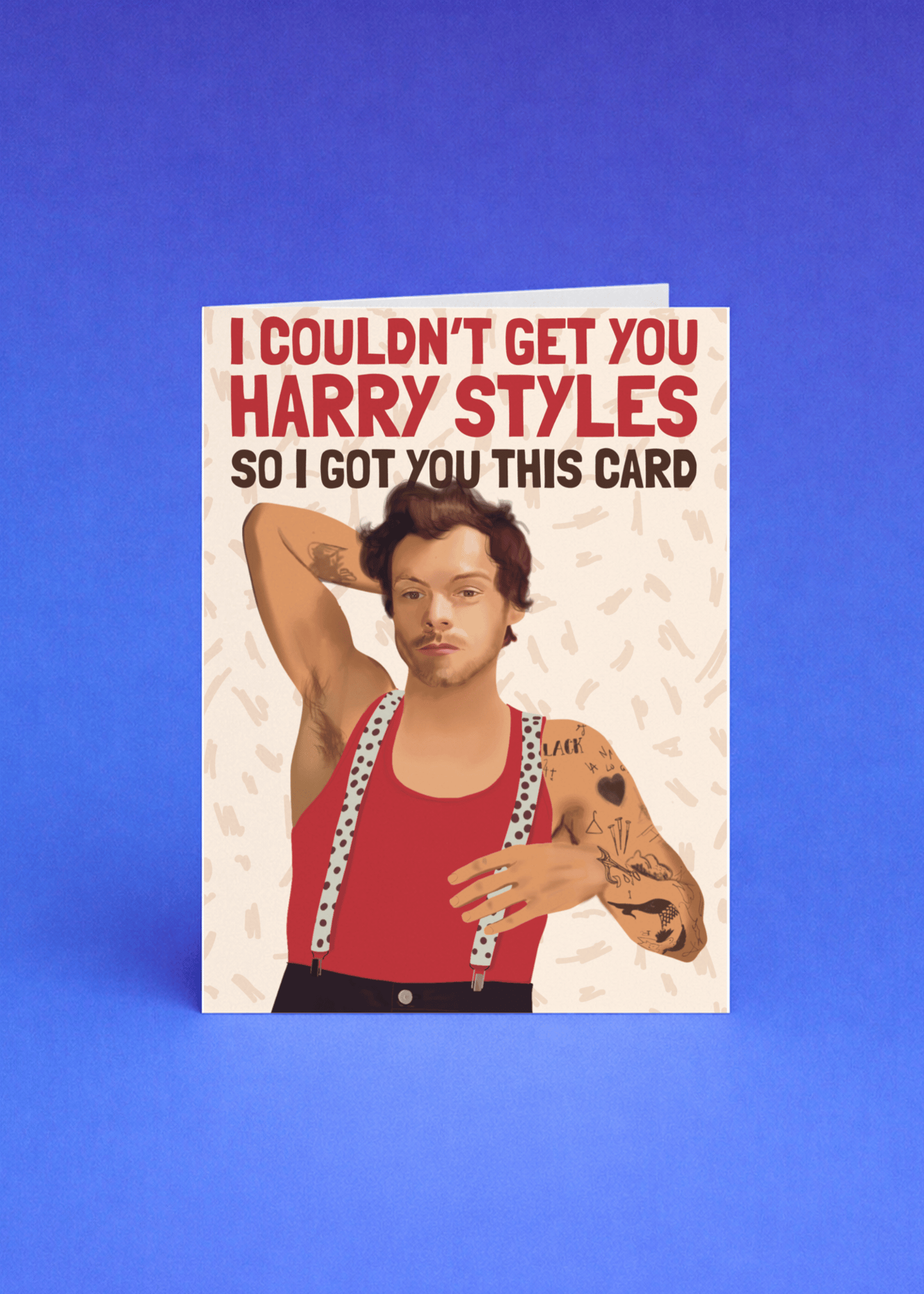 Harry Styles Birthday Humor Card mockup 5