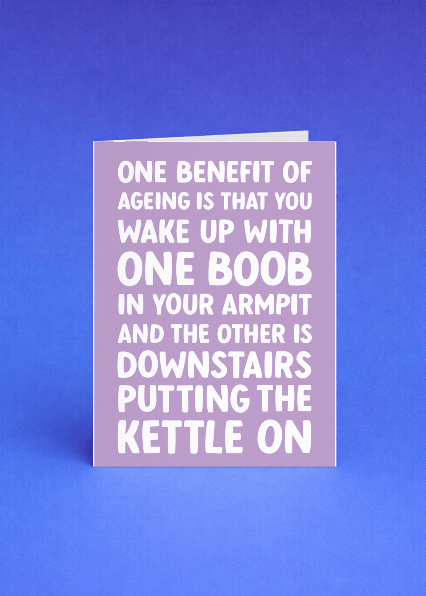 Ageing Boob Humour Card mockup 5