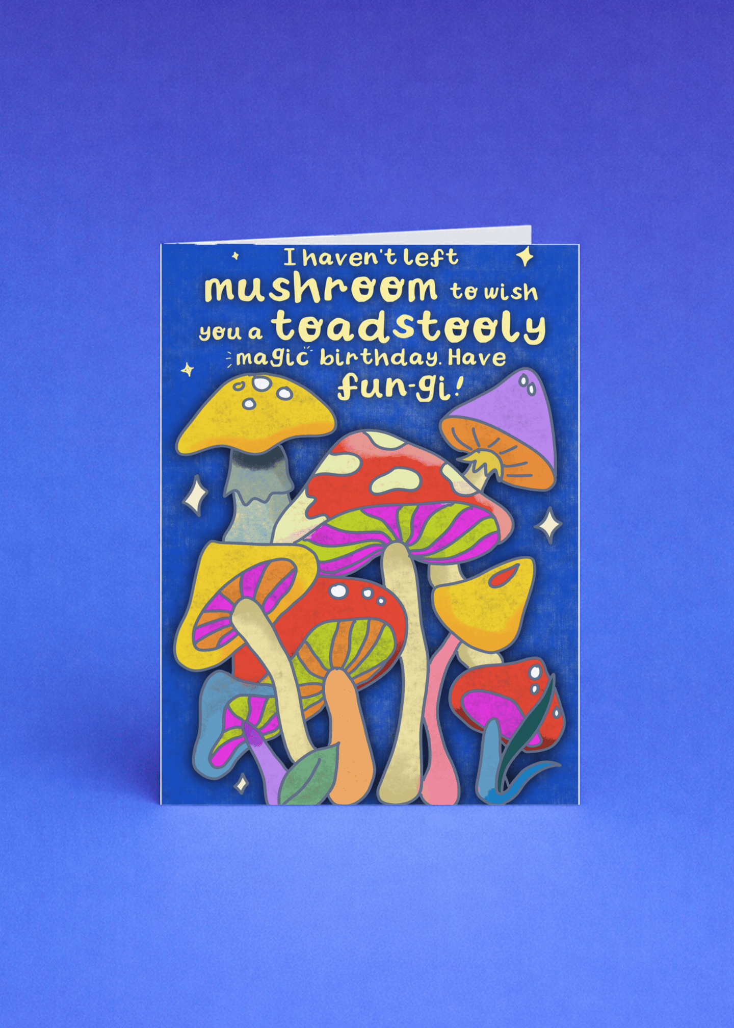 Mushroom Pun Birthday Card mockup 5
