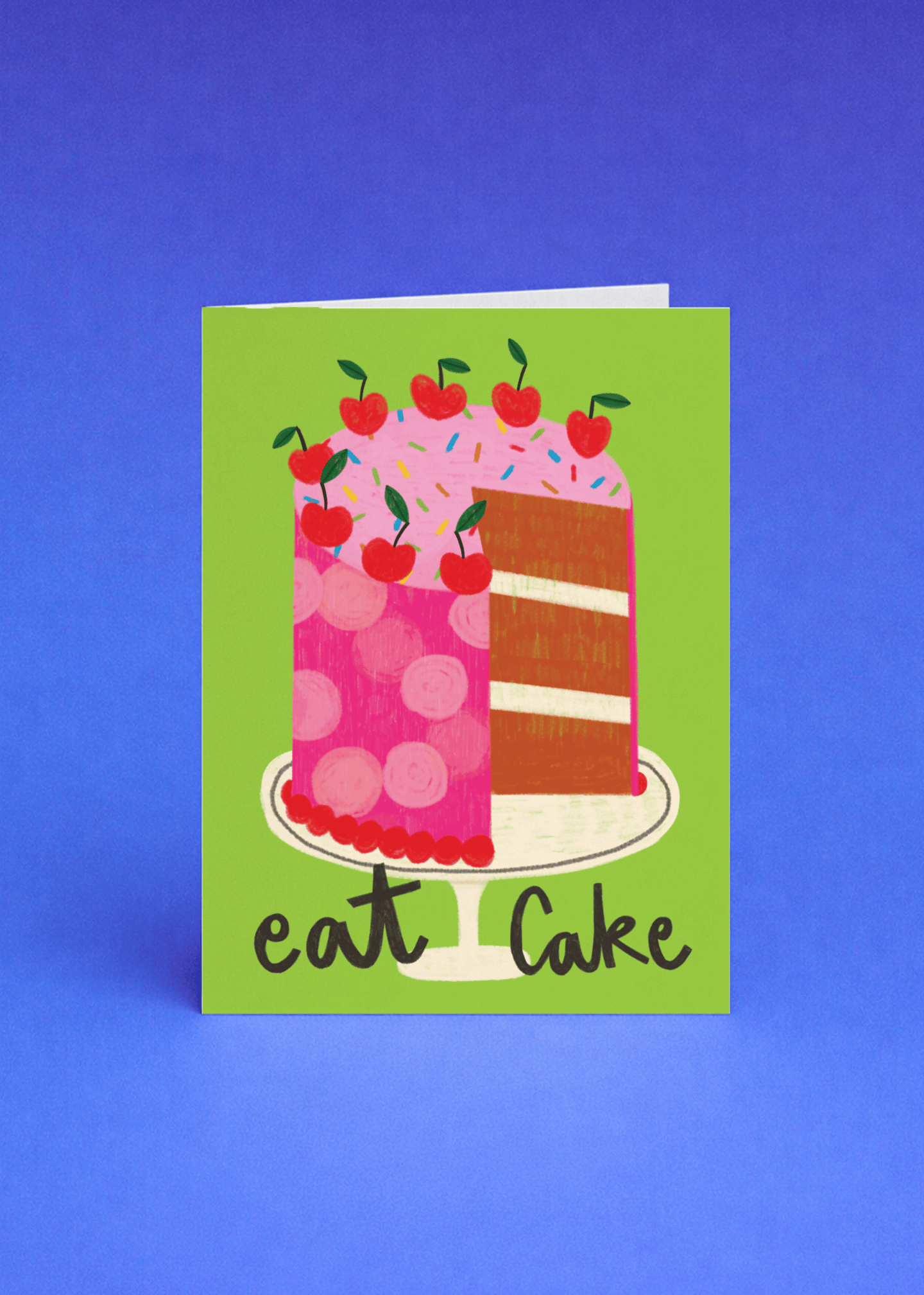 Eat Cake Birthday Card mockup 5