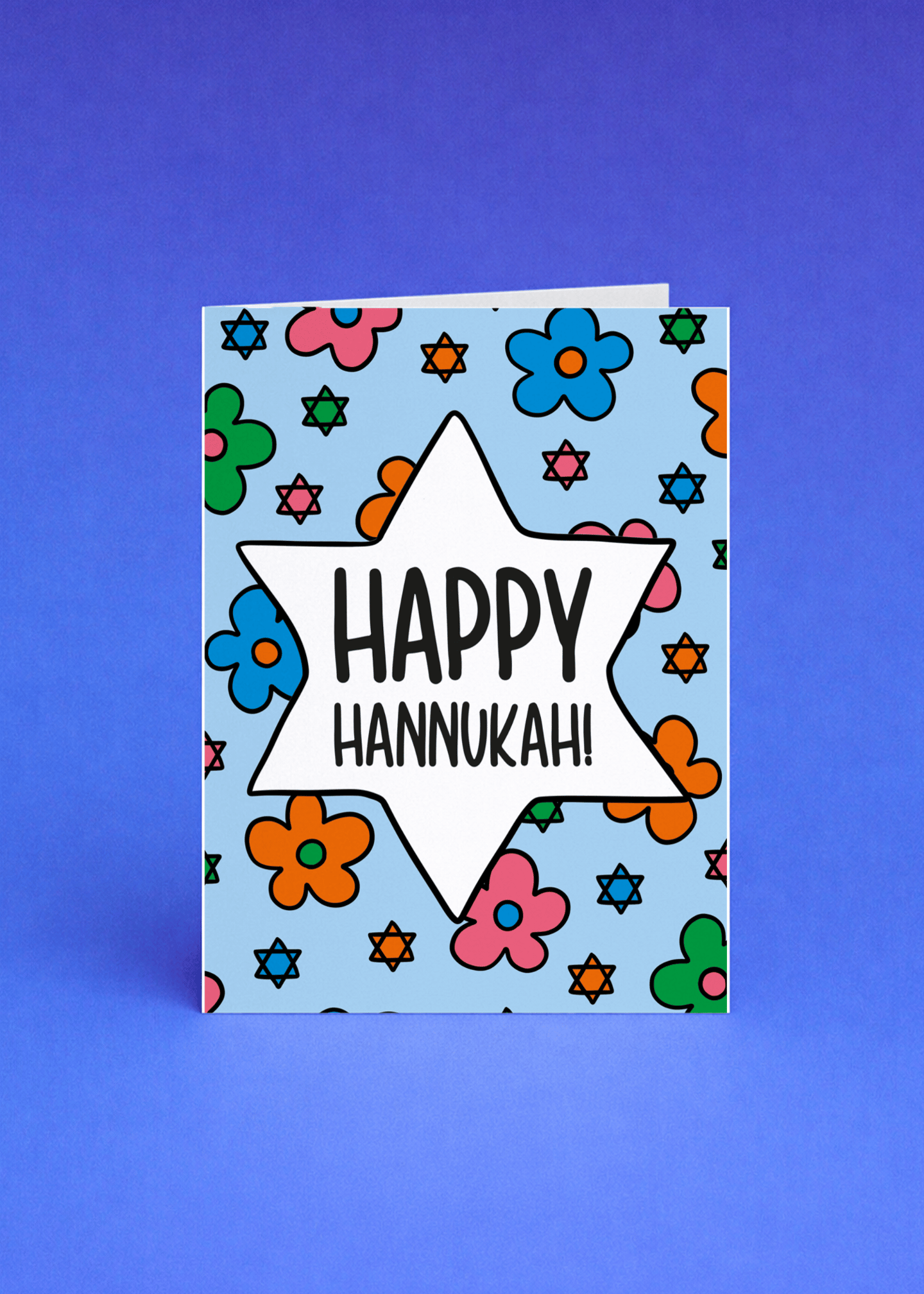 Happy Hanukkah Floral Star mockup 5