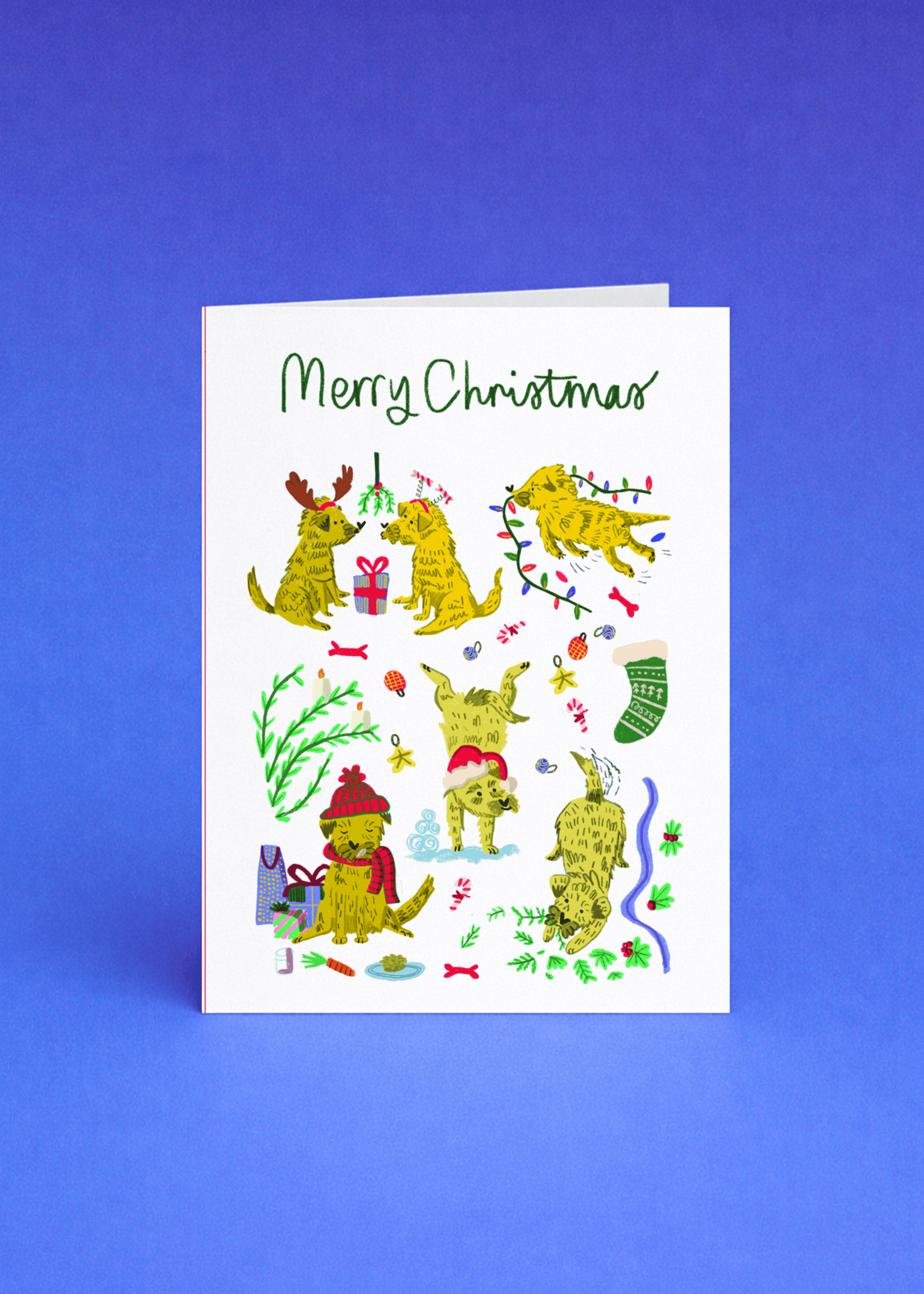 Golden Pups Spreading Christmas Joy mockup 4